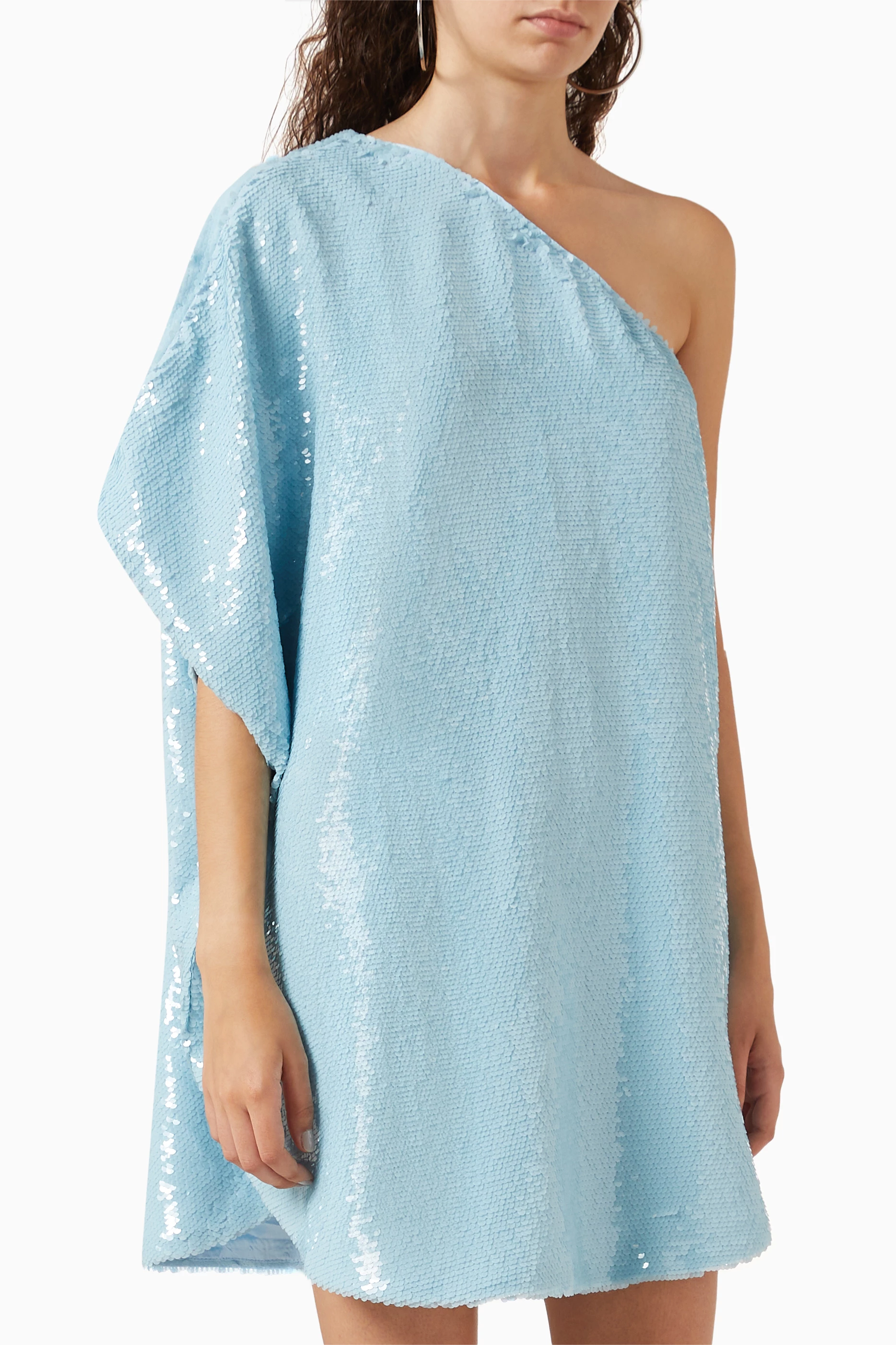 frankie shop sequin dress Buy The Frankie Shop Blue Gloria Sequinned Mini Dress for Women Online