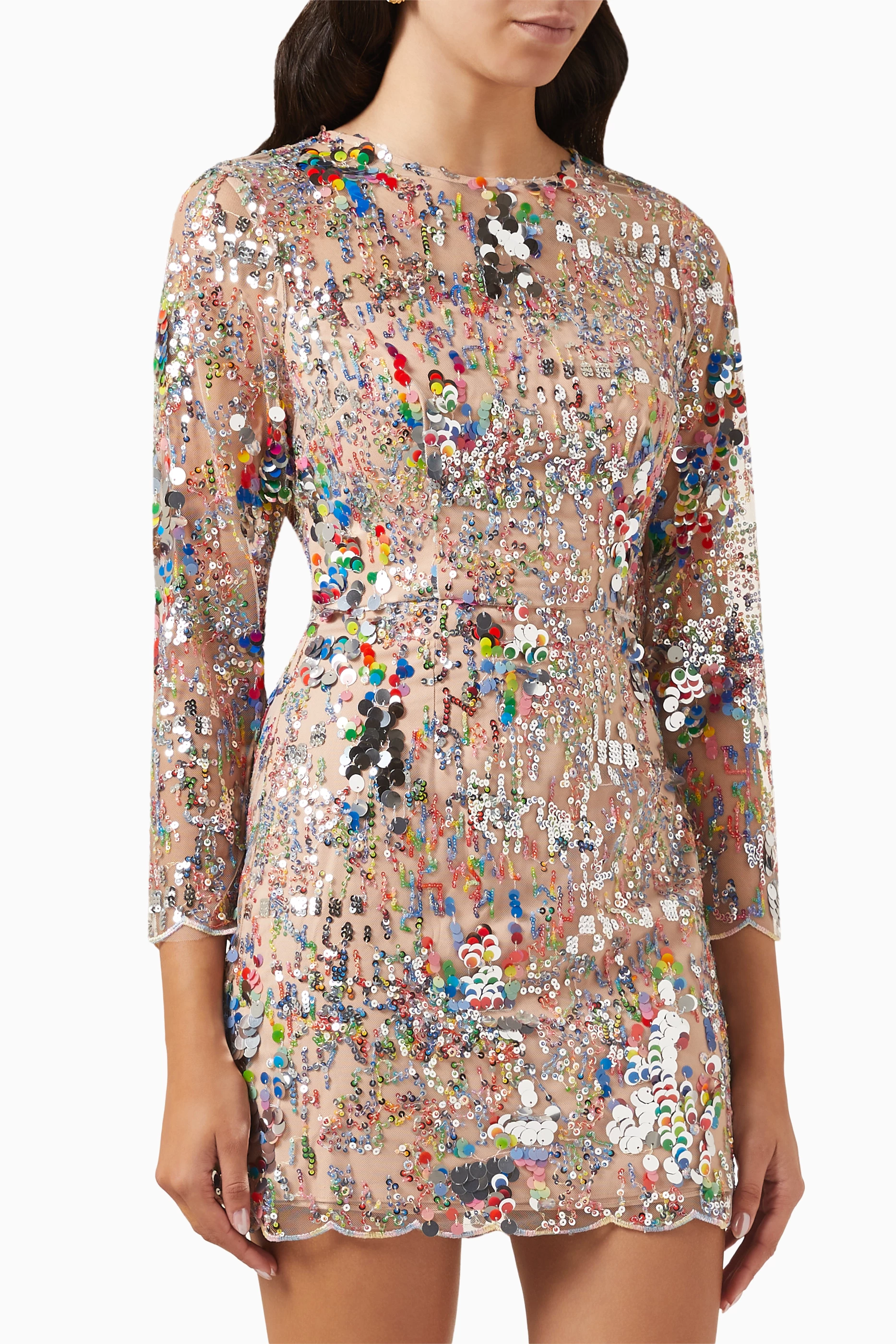Milly sequin dress top
