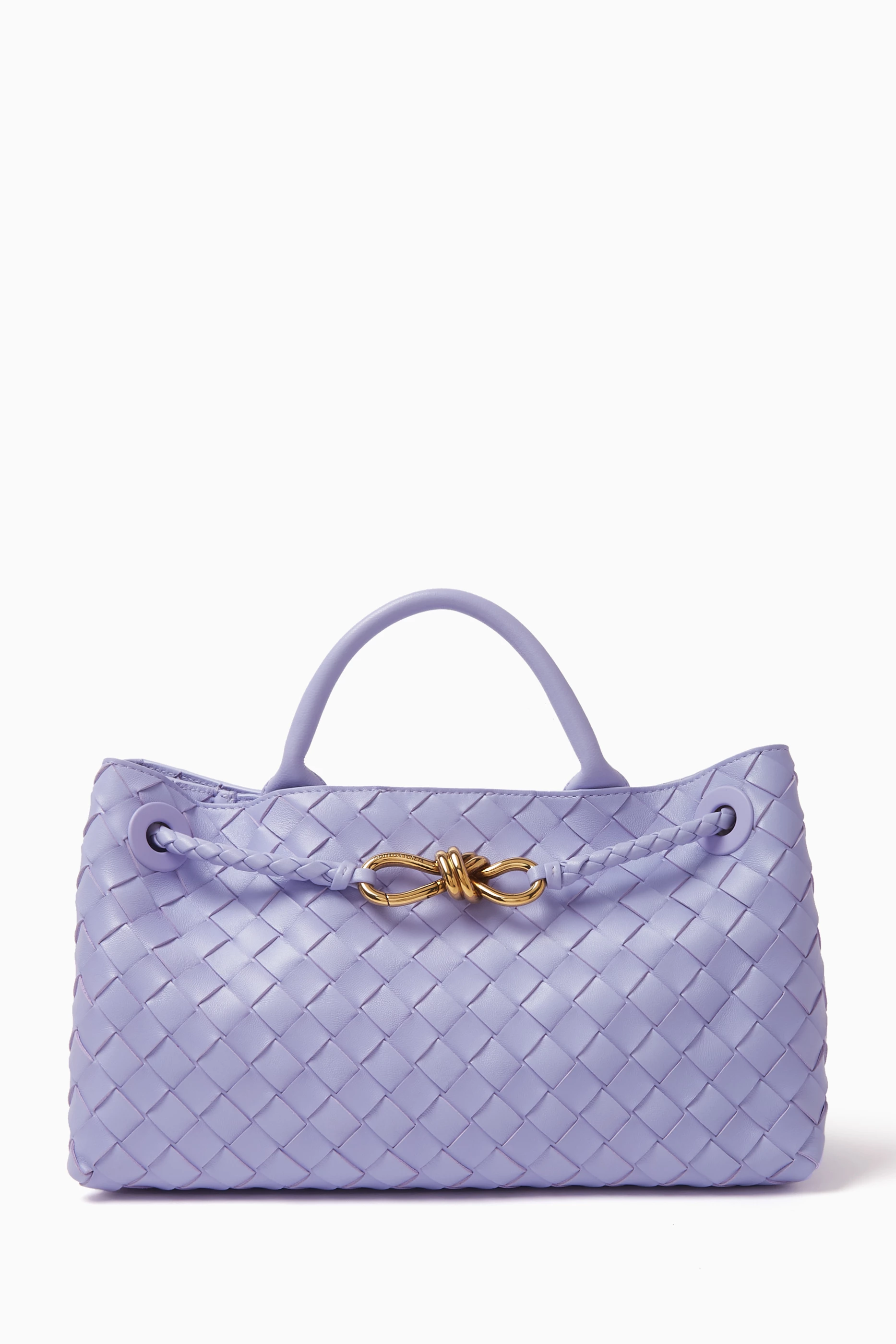 Buy Bottega Veneta Purple Small Andiamo in Intrecciato Leather for Women Online Ounass Kuwait