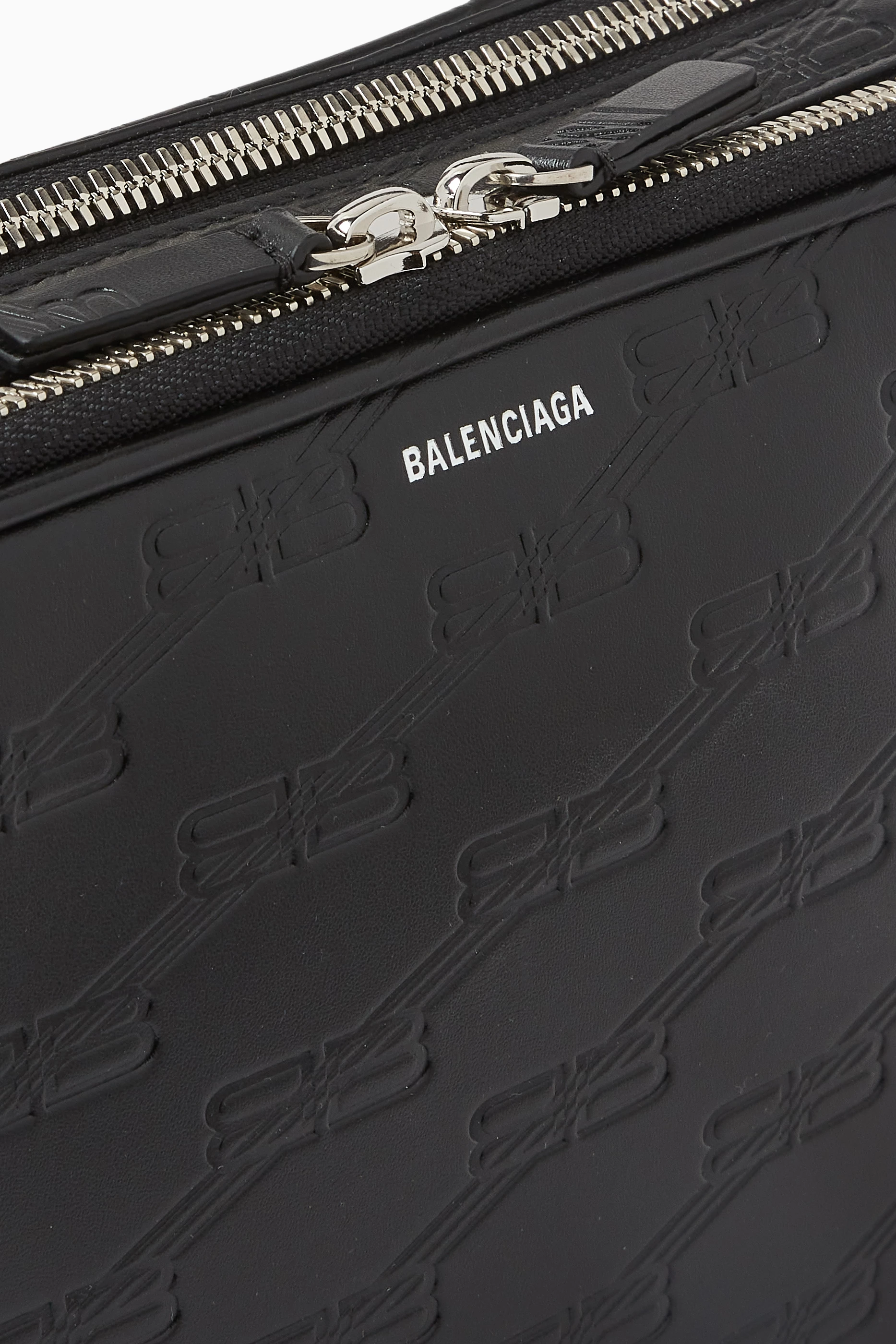 【VIPセール】BALENCIAGA 限定数量セール！SIGNATURE POUCH Buy Balenciaga Black Signature Double Zip Pouch in Monogram