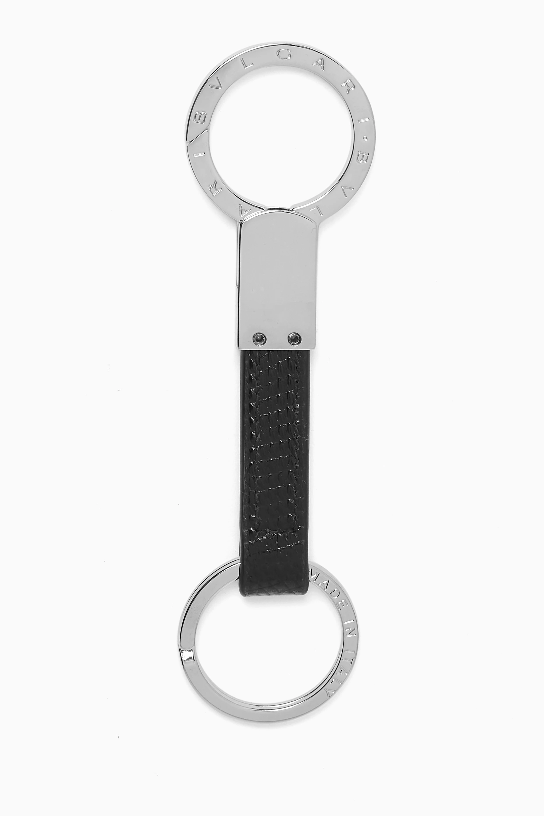 Buy BVLGARI Black Bvlgari Bvlgari Keyring in Lizard Leather for Men Online Ounass Kuwait