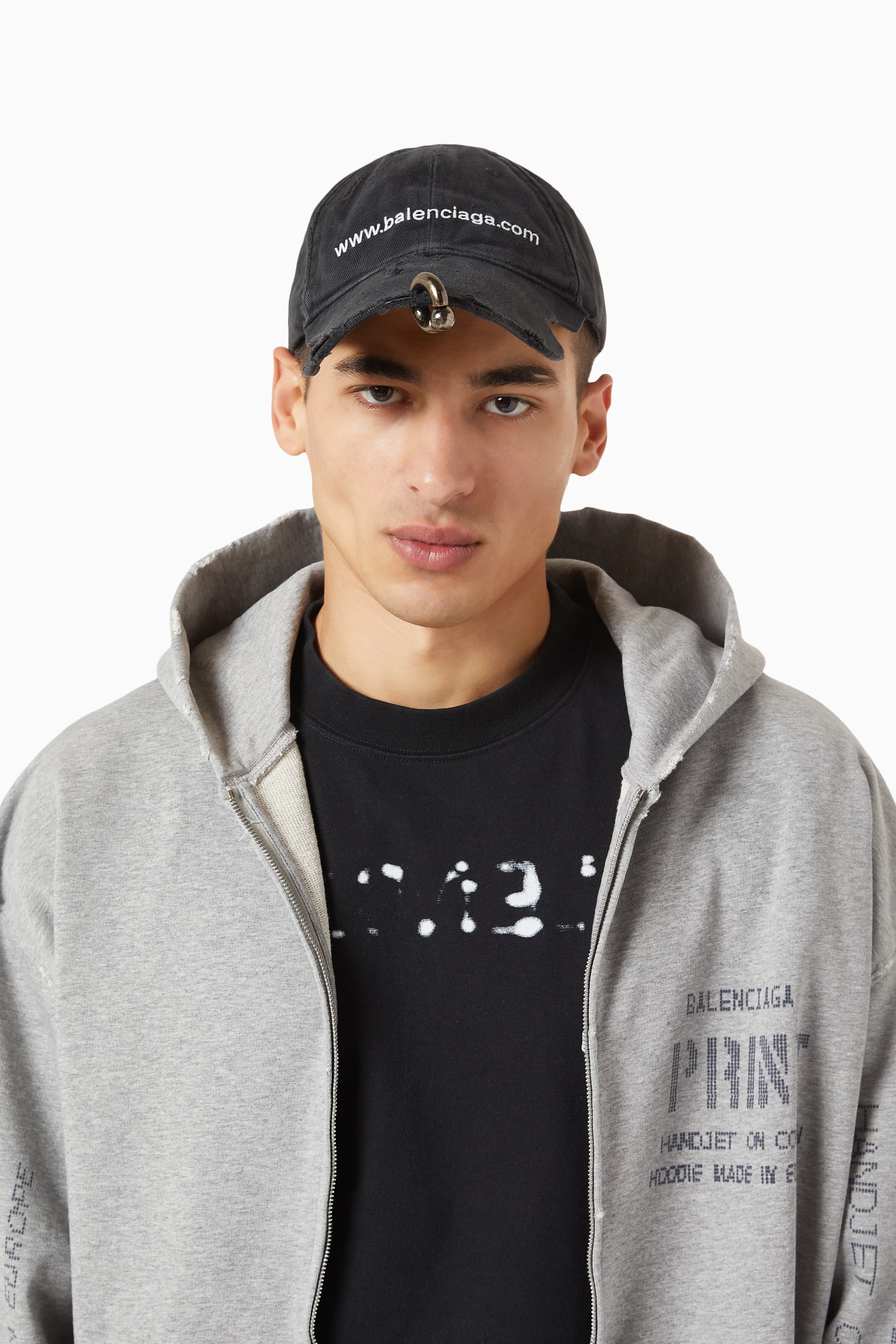 【balenciaga】Bal.com Front Piercing キャップ BALENCIAGA - Bal.com front piercing cap / キャップ