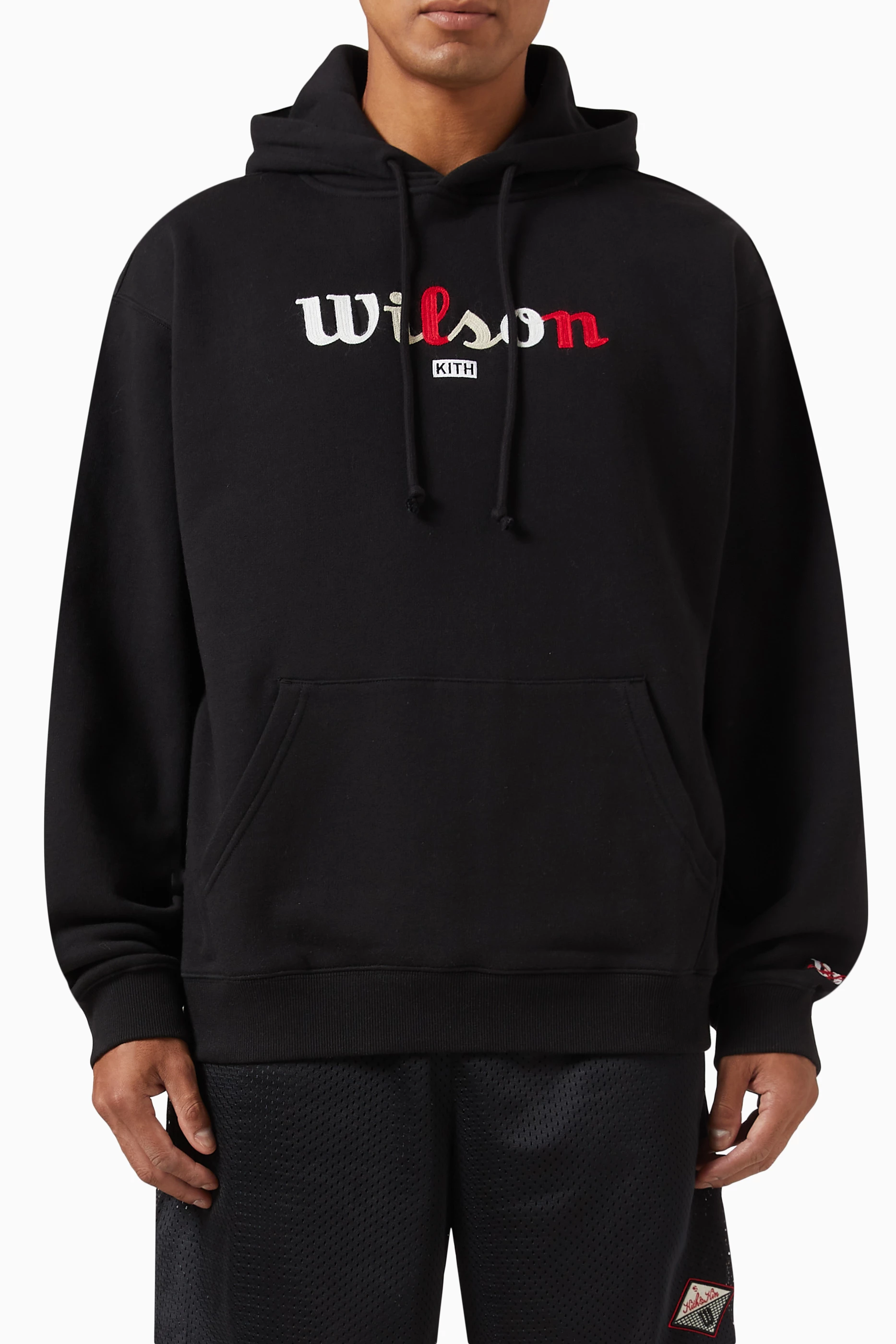 ☆ KITH x WILSON vintage Hoodie コラボパーカー ☆ Kith for Wilson Vintage Multicolor Hoodie Cotton Fleece