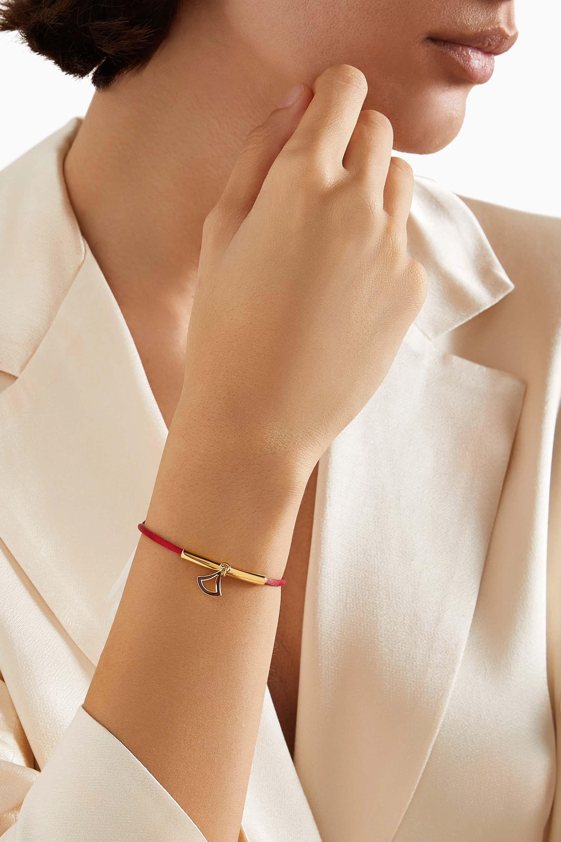 Buy BVLGARI Red Diva Dream Bracelet in Fabric for Women Online