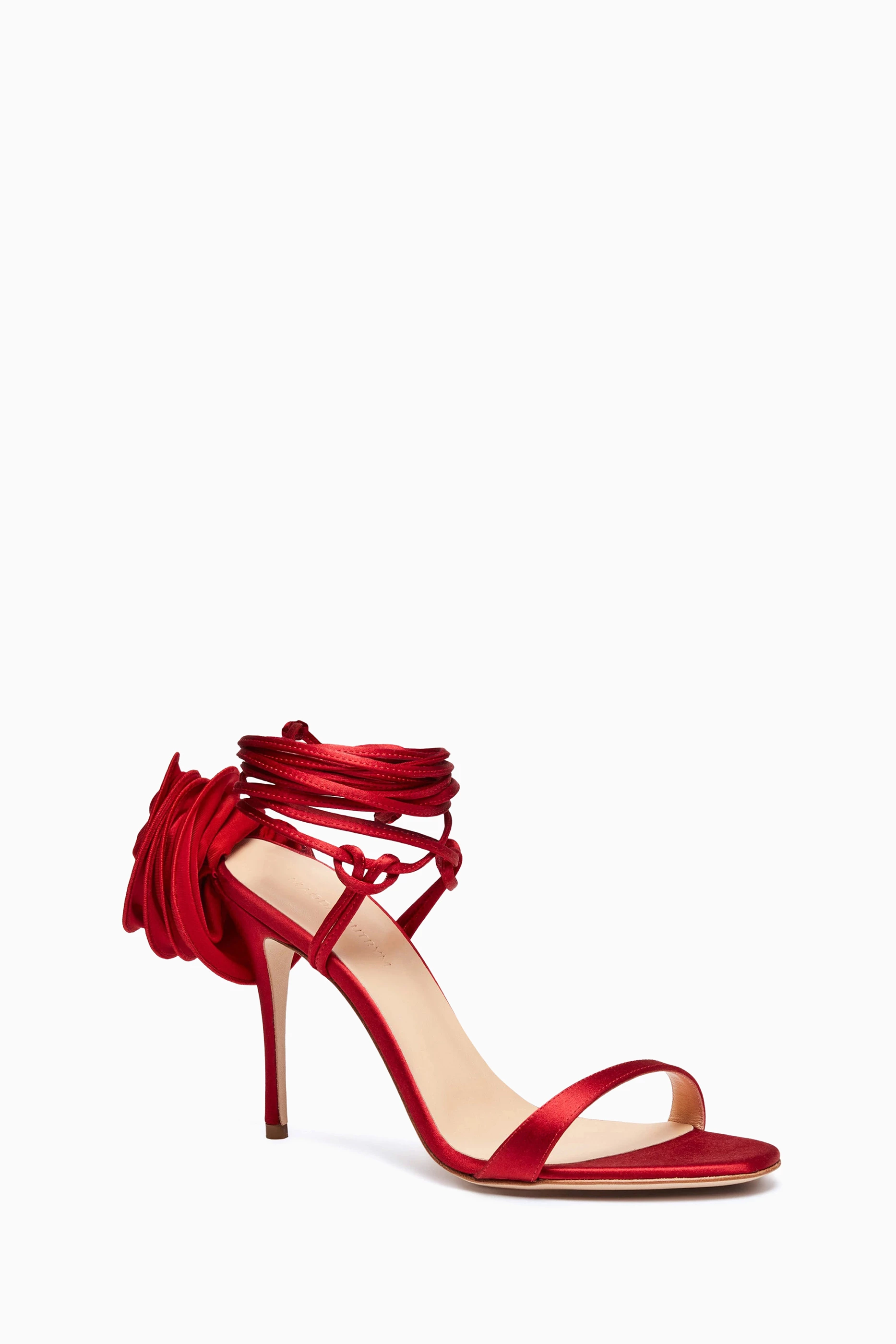 パンプス MAGDA BUTRYM Women Sandals 529425 RED Magda Butrym Flower lace-up sandals for Women - Red in Qatar