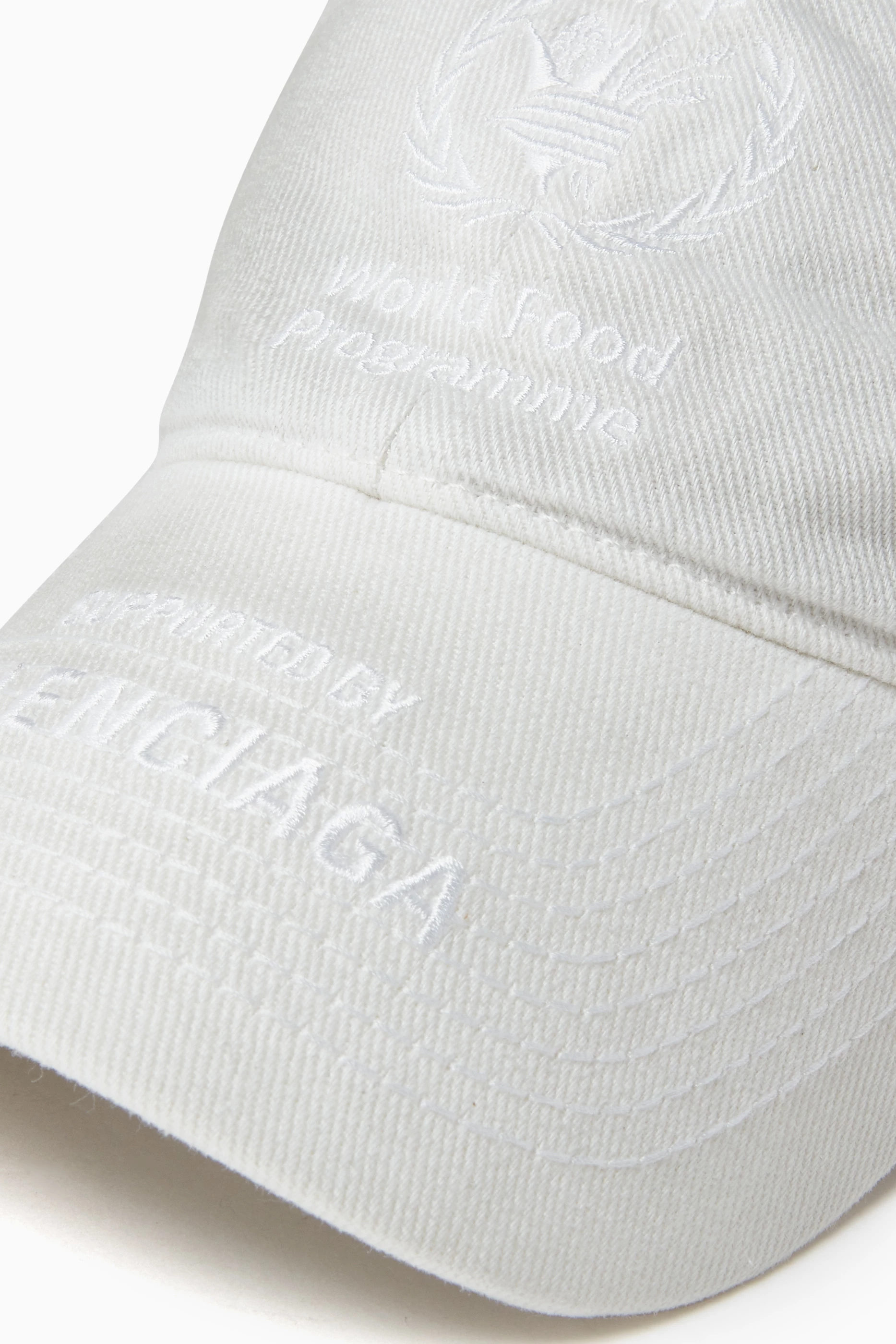 Cotton Balenciaga Wfp Hat Balenciaga Wfp Cap White Editorialist