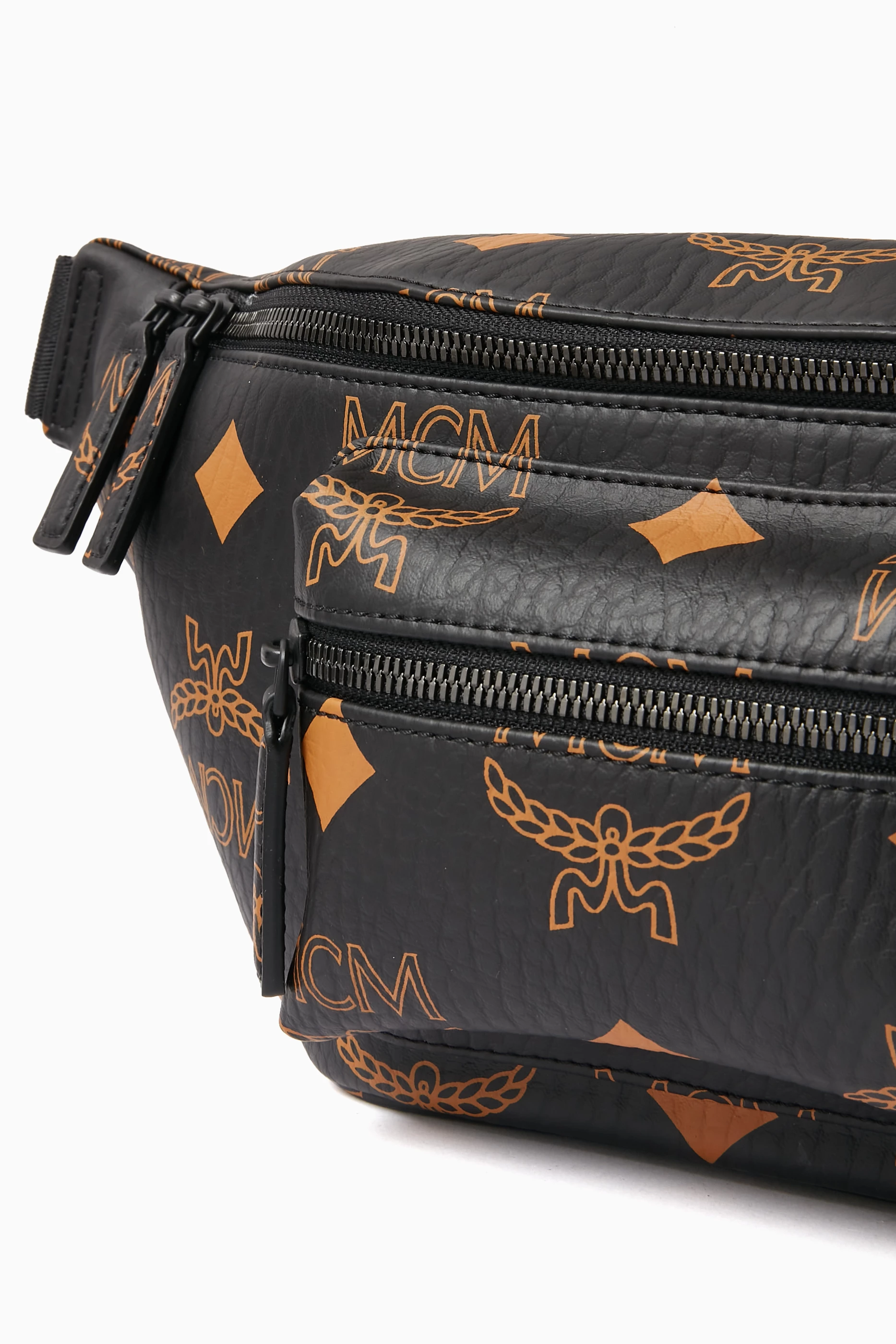 Black Mcm Patch Bag Buy MCM Black Medium Fursten Belt Bag In Maxi