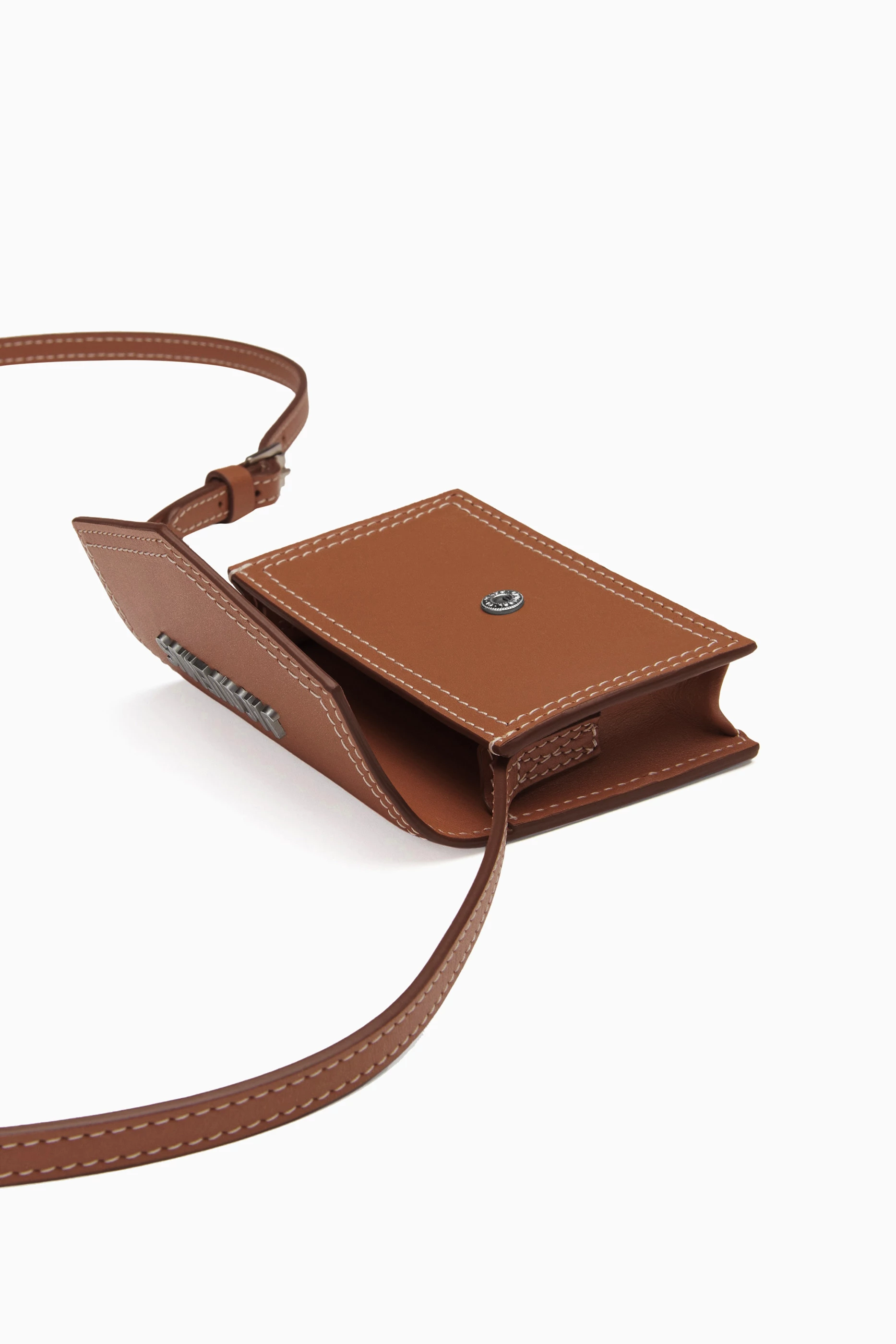 Buy Jacquemus Brown Le Porte Azur Envelope Wallet in Calf Leather