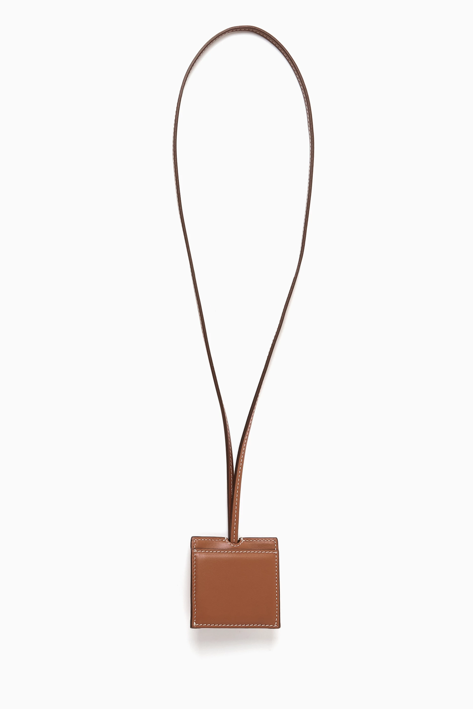 Buy Jacquemus Brown Le Porte Clés Bagage Keychain in Leather for
