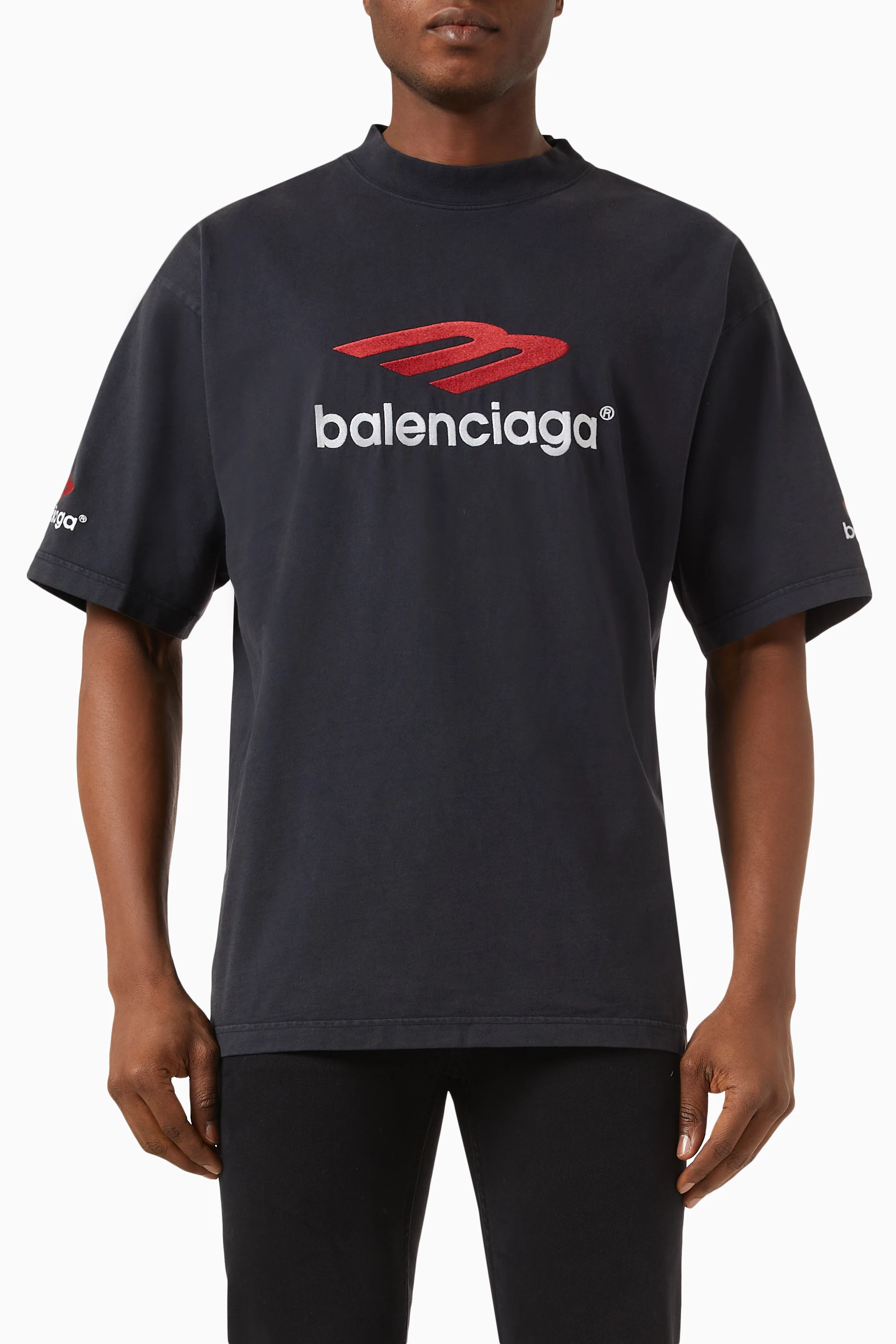 24新作 バレンシアガ 3B SPORTS ICON FIT MEDIUM T-SHIRT Medium-818595TRVG89756_F.jpg?v=1