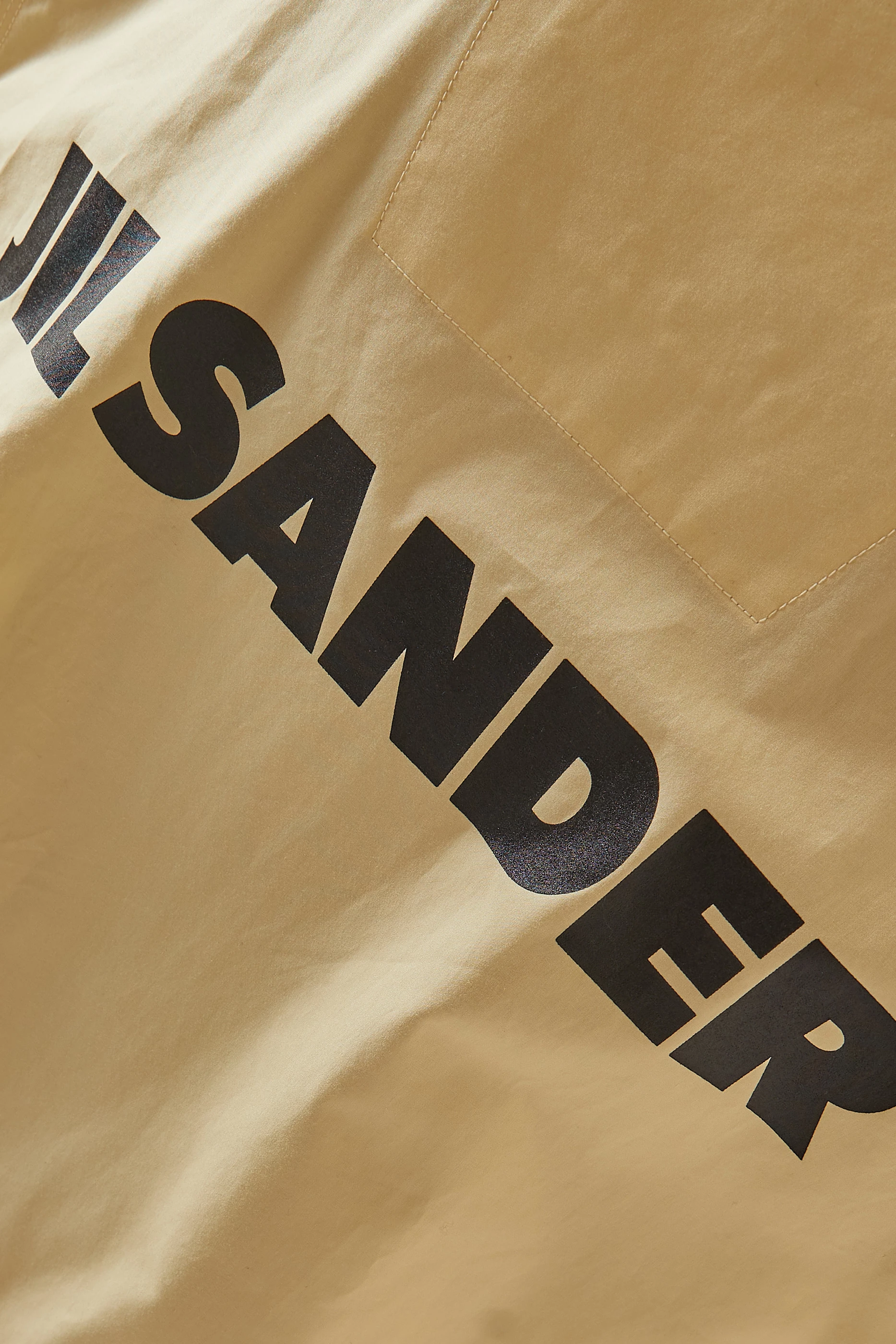 Buy Jil Sander Neutral Logo Parka Jacket in Canvas for Women
