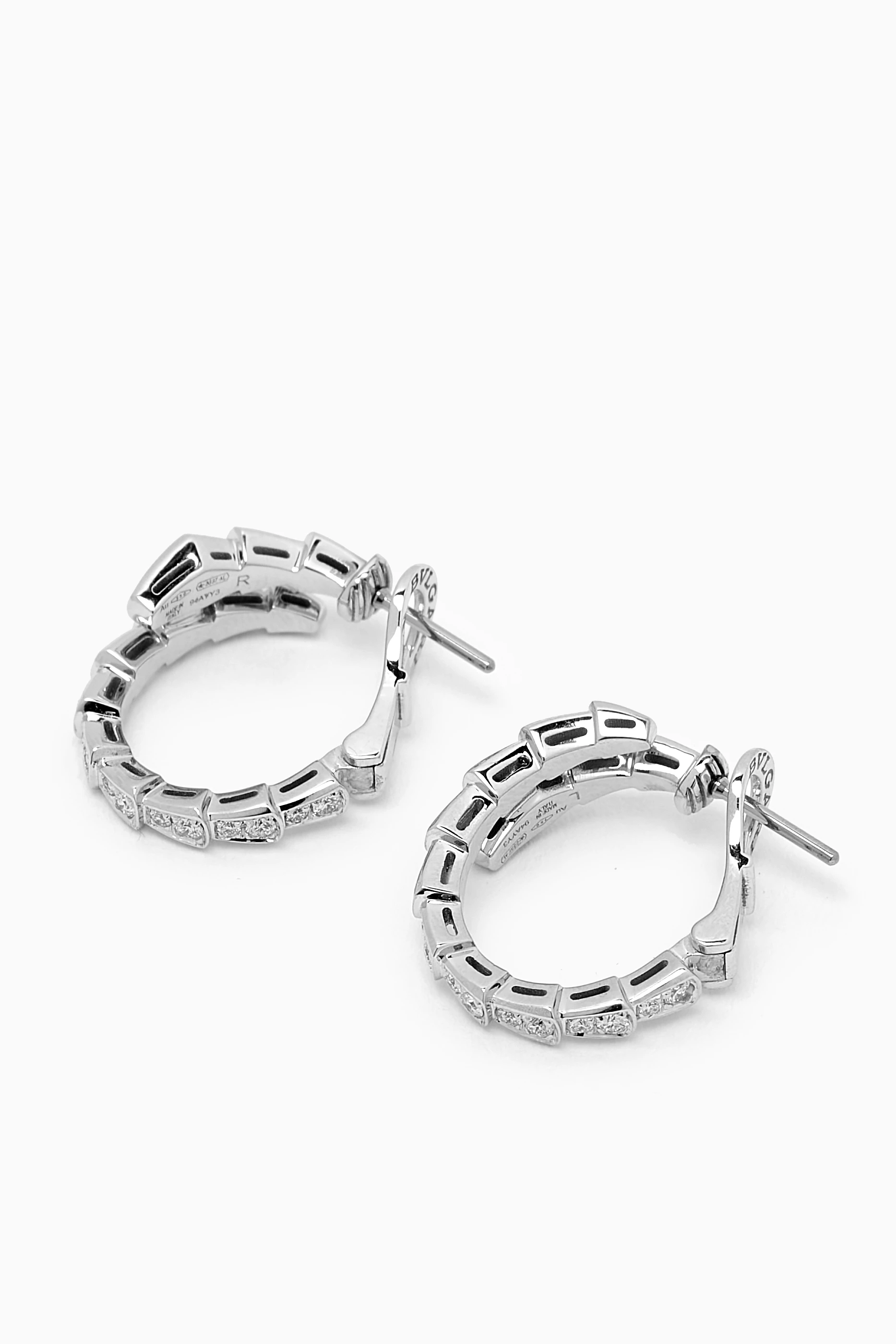 Bvlgari silver earrings top