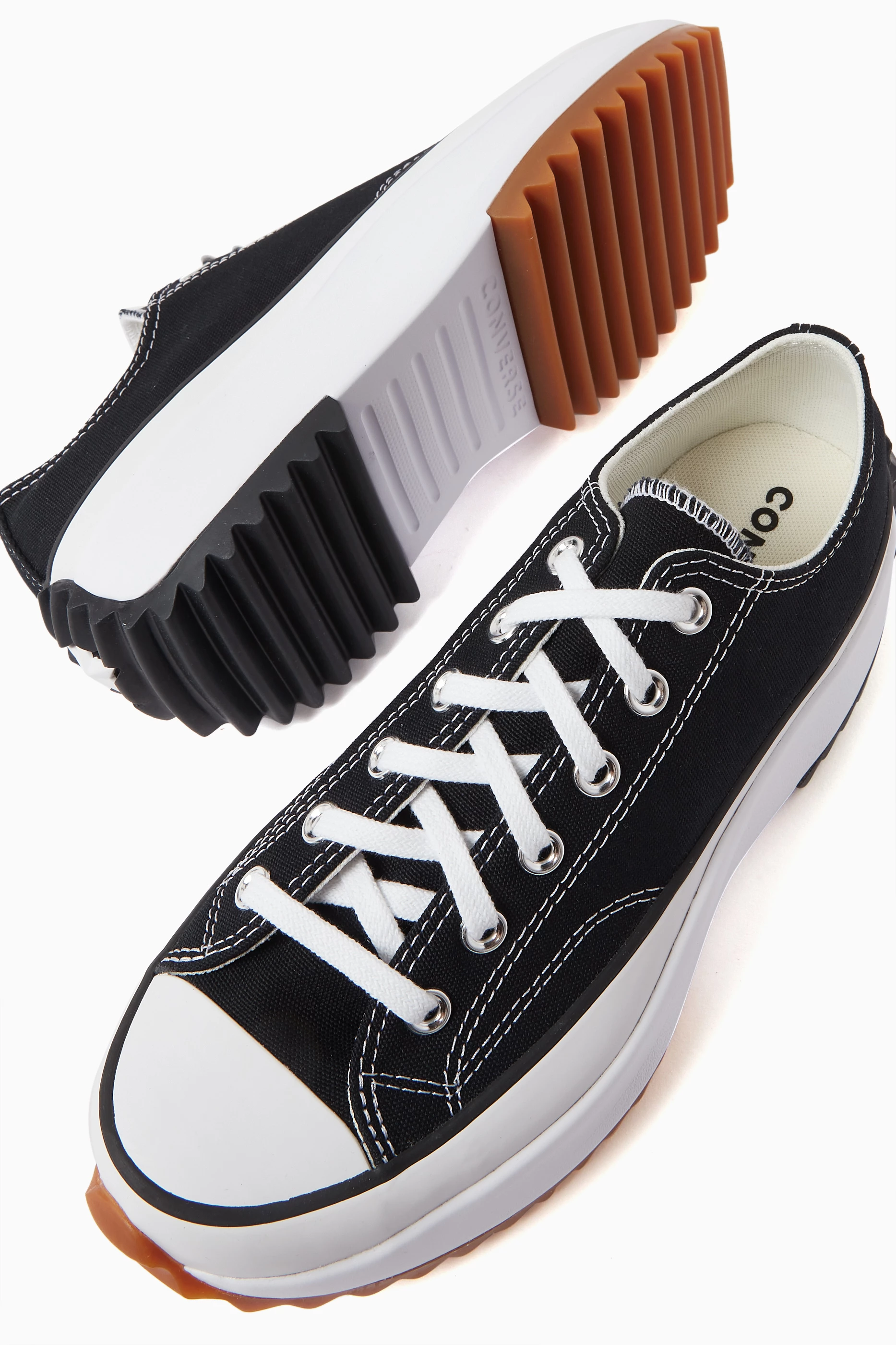 Buy Converse Black Run Star Hike Low Top Platform Sneakers in