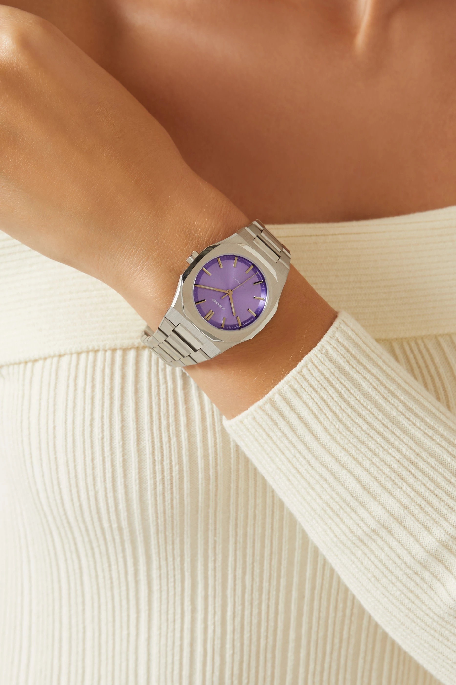 D1 MILANO★Automatico ブレスレット自動巻 36mm [Liliac Code] Buy D1 Milano Purple Ultra Thin Bracelet Quartz Stainless