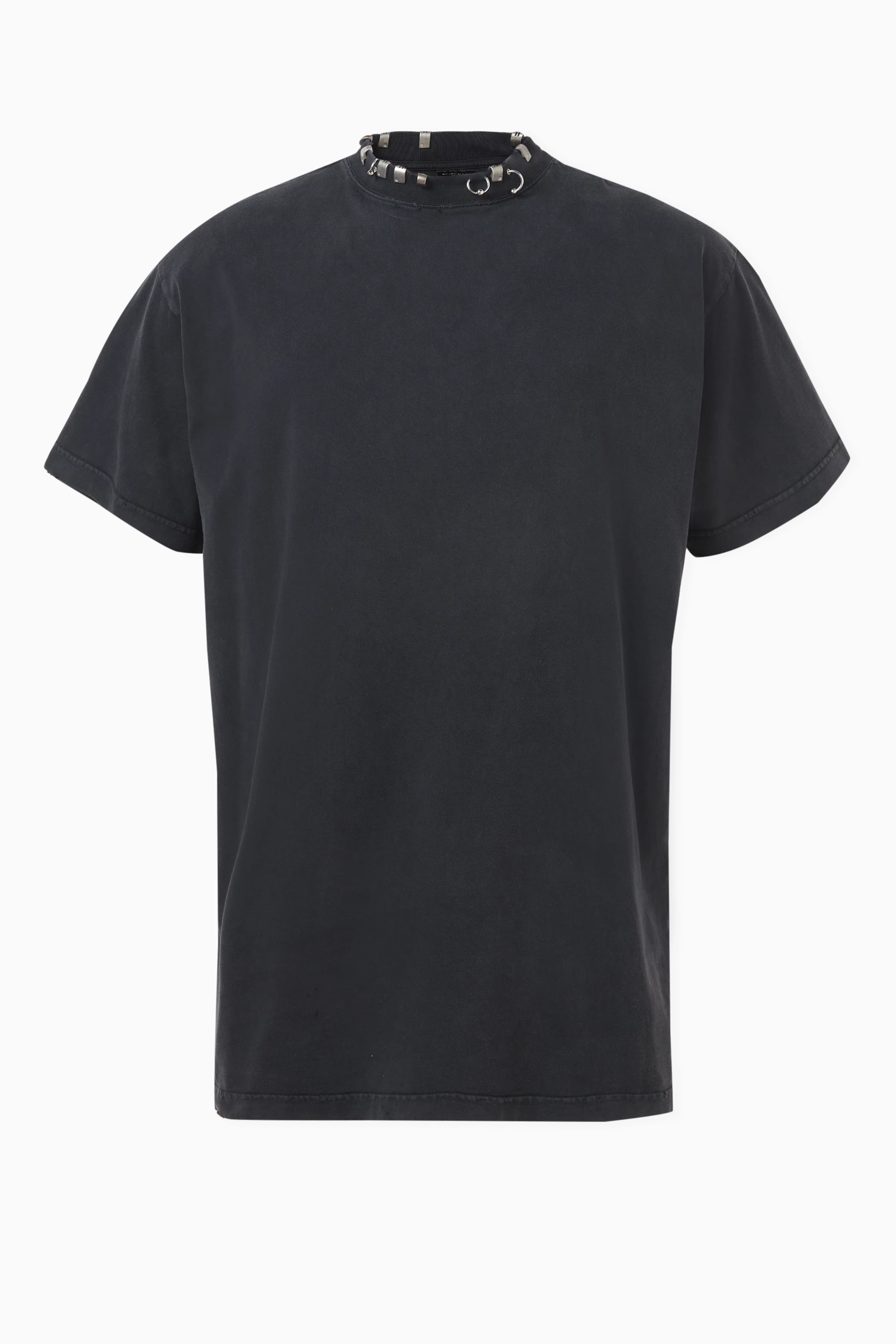Buy Balenciaga Black Unisex Oversized Pierced T-shirt in Vintage