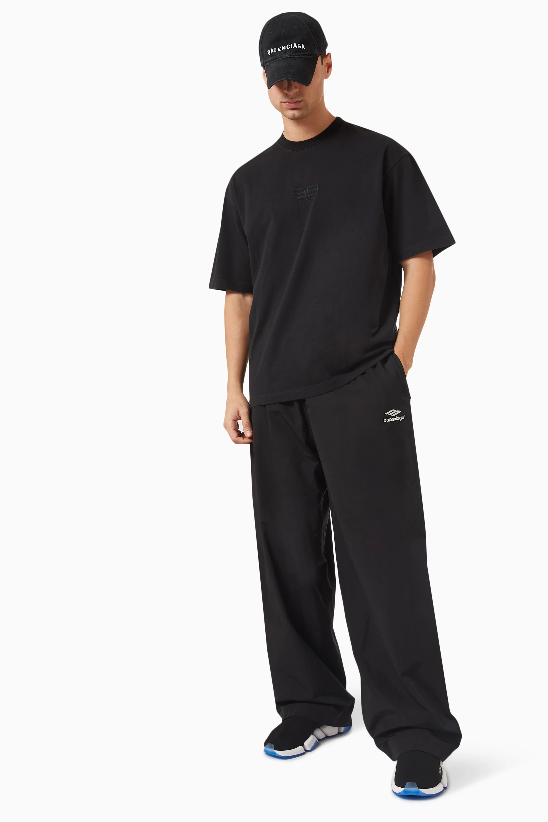 Buy Balenciaga Black Unisex 3B Sports Icon Tracksuit Pants in 