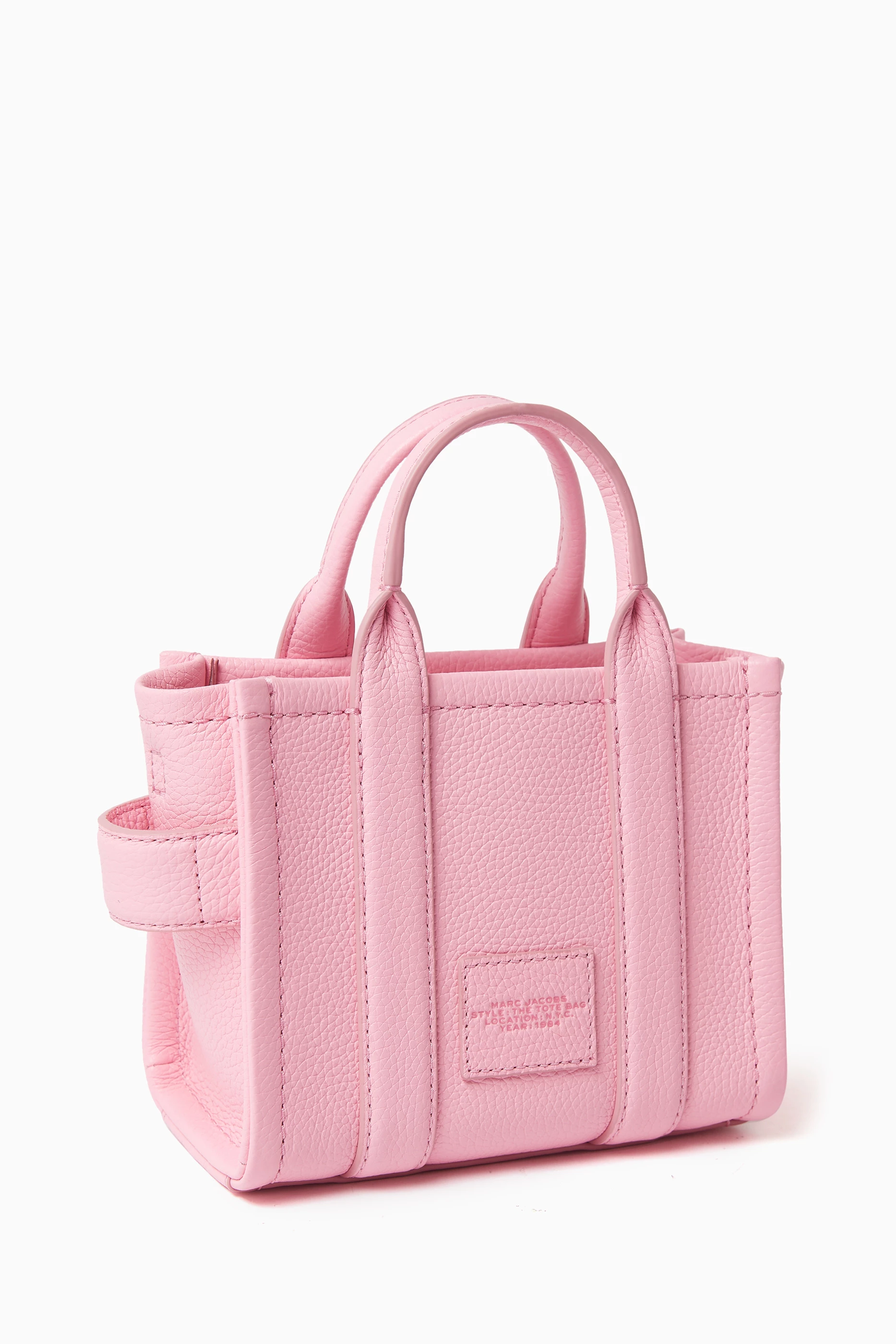 Buy Marc Jacobs Pink The Mini Tote Bag in Leather for Women Online