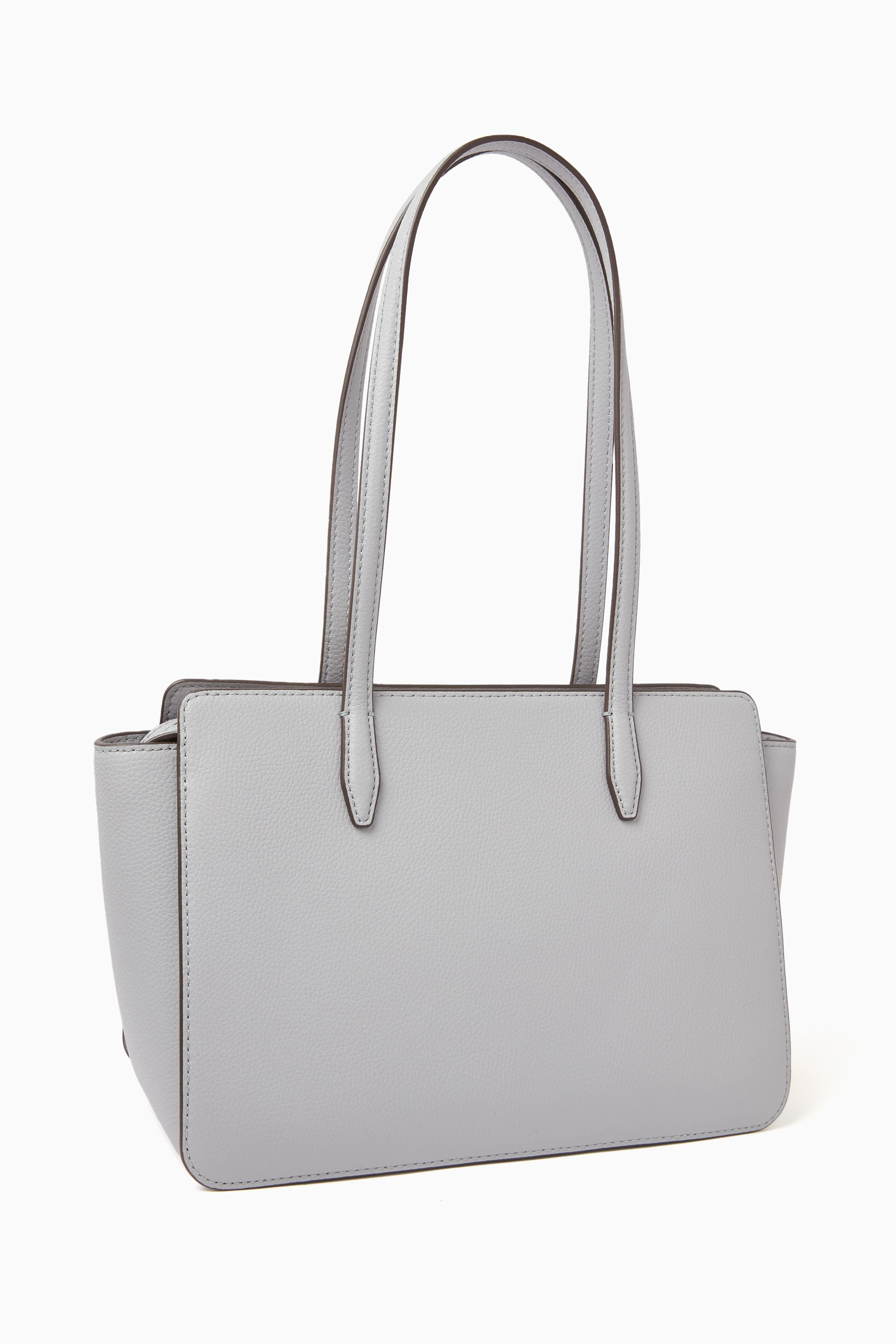 Buy Tory Burch Grey Small Robinson Tote Bag in Pebbled