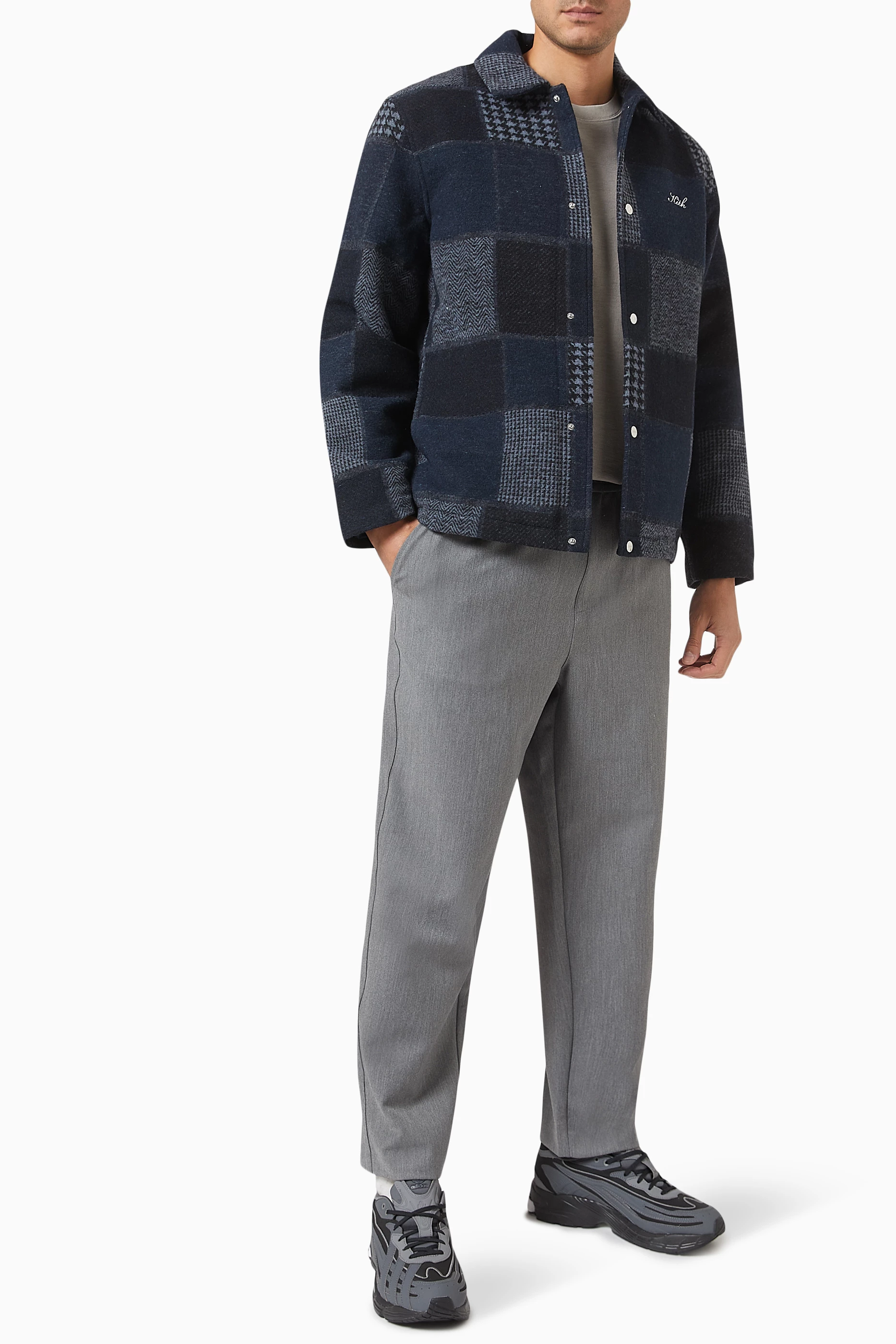 ジャケット・アウター Kith Patchwork Wool Coaches Jacket Kith Patchwork Wool Coaches Jacket Nocturnal Men's - FW23 - US