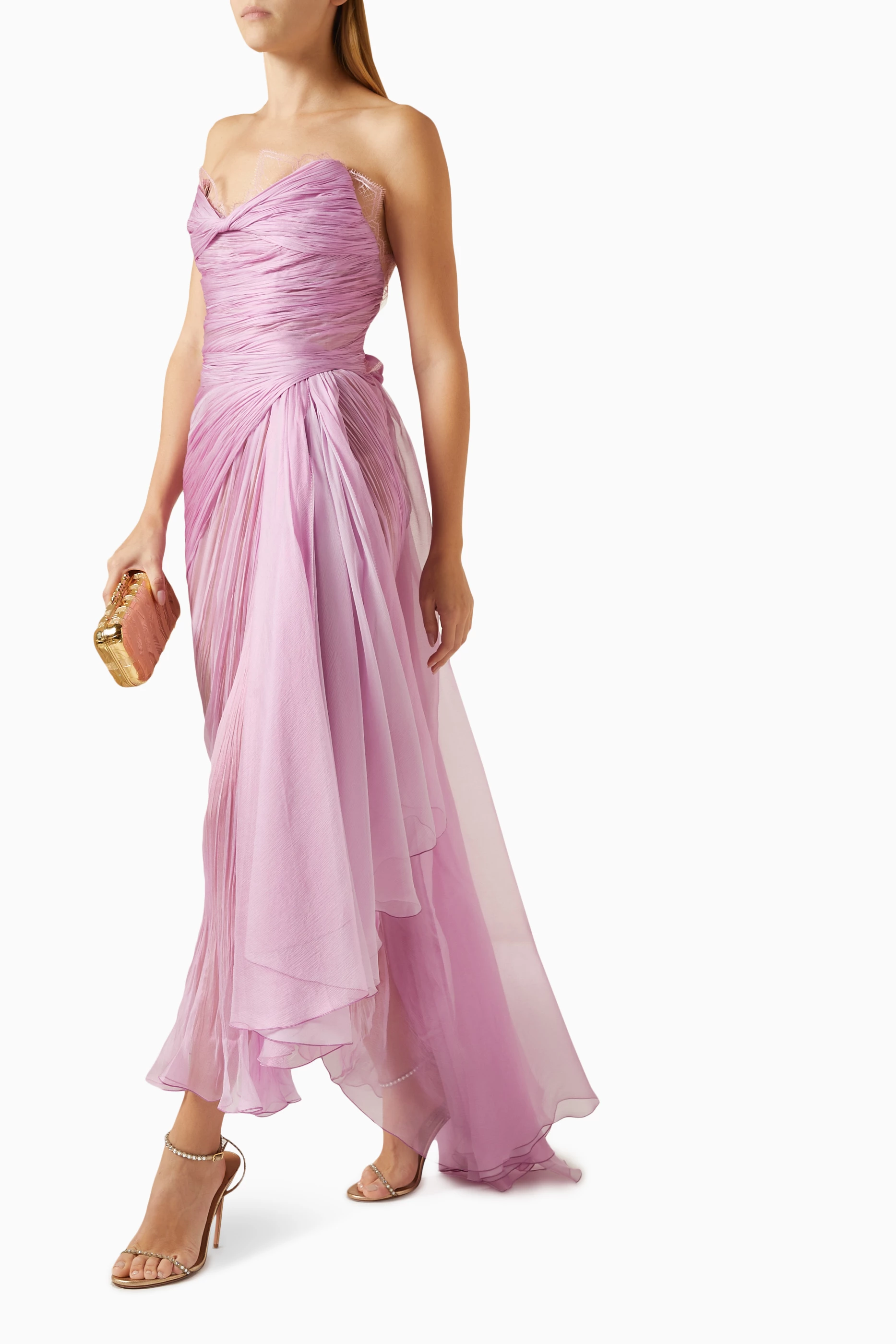 ワンピース MARIA LUCIA HOHAN Women Mid Skirts REGINA CREME PINK Buy Maria Lucia Hohan Pink Julie Ankle Gown for Women Online
