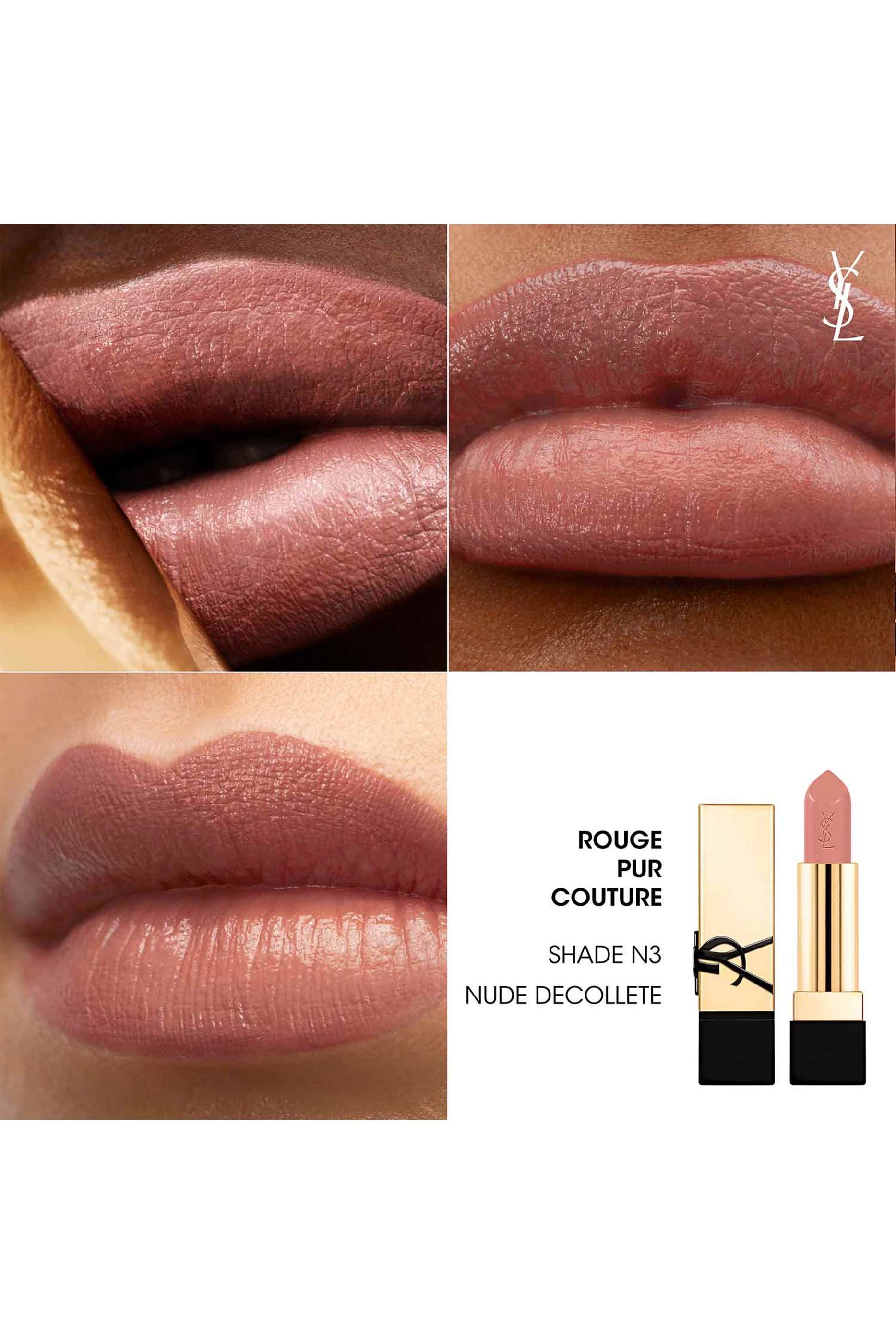 Buy YSL Beauty Colourless N3 Nude Decollete Rouge Pur Couture Lipstick 3g for Women Online Ounass Kuwait