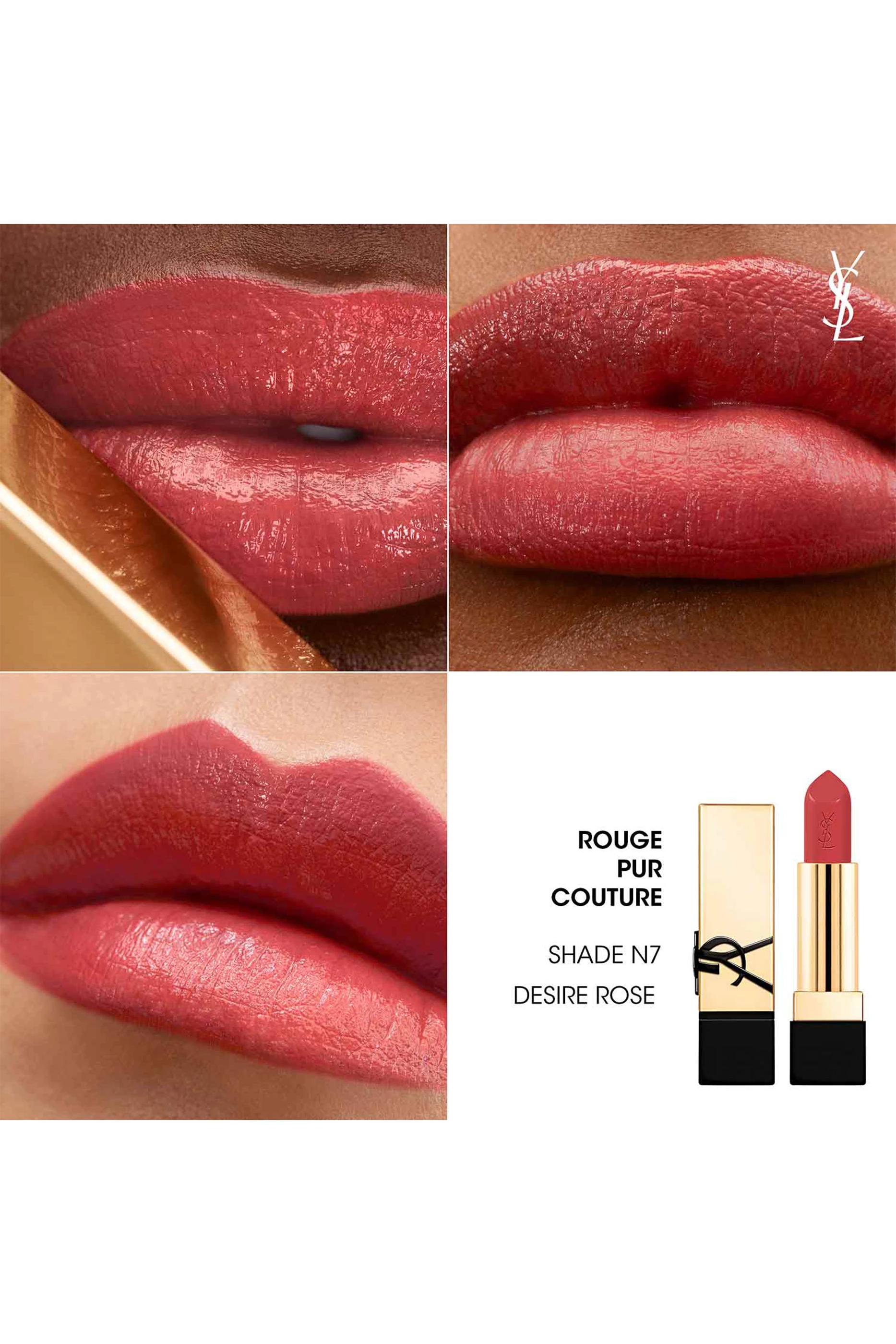 Buy YSL Beauty Colourless N7 Desire Rose Rouge Pur Couture Lipstick 3g for Women Online Ounass Kuwait