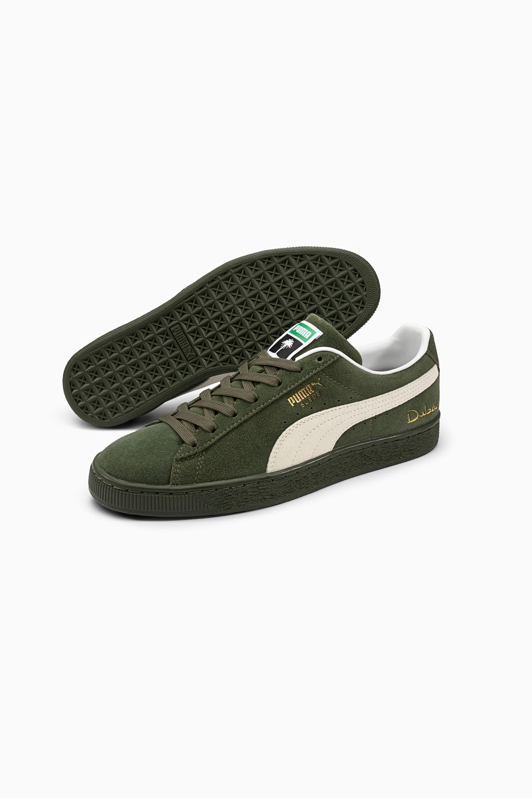 Buy Puma Green Classic XXI Dubai Low-top Sneakers in Suede for Men