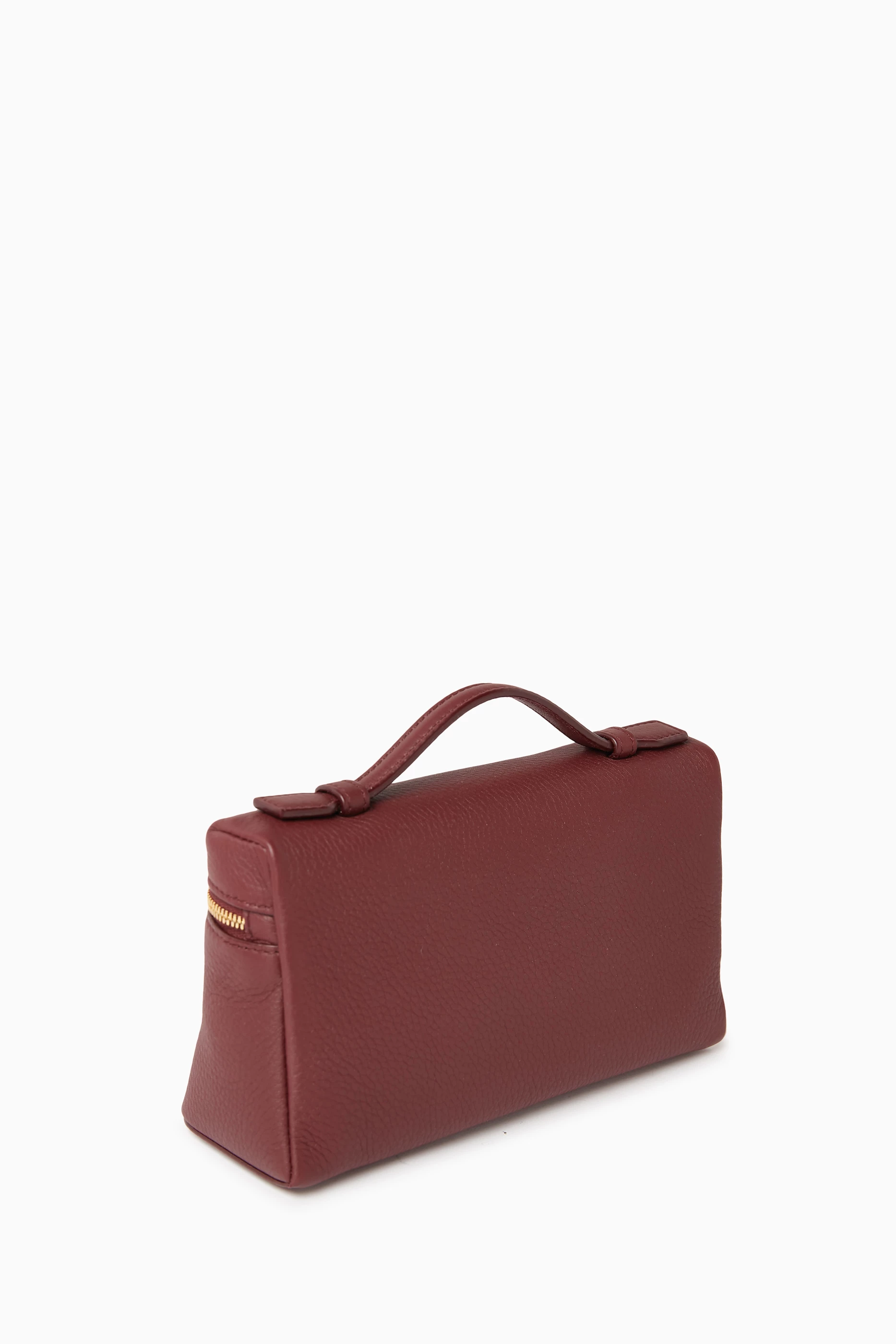 Buy Loro Piana Burgundy Extra Pocket L19 Pouch in Calfskin Leather