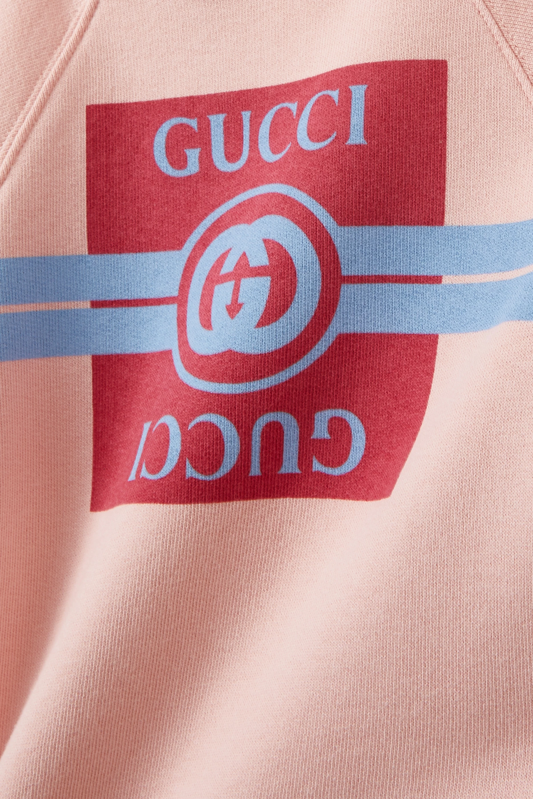 Buy Gucci Pink Logo Sweatshirt in Cotton Jersey for Baby Boys