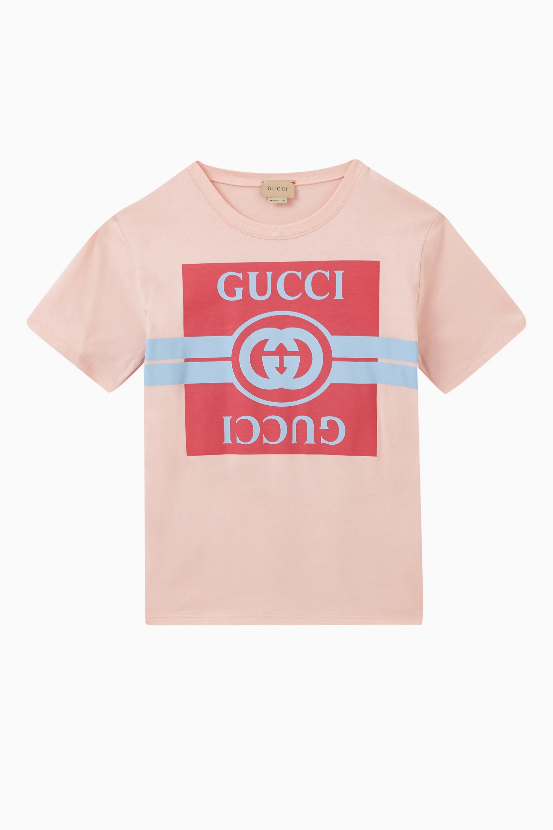 Buy Gucci Pink Logo T-shirt in Cotton Jersey for Boys Online