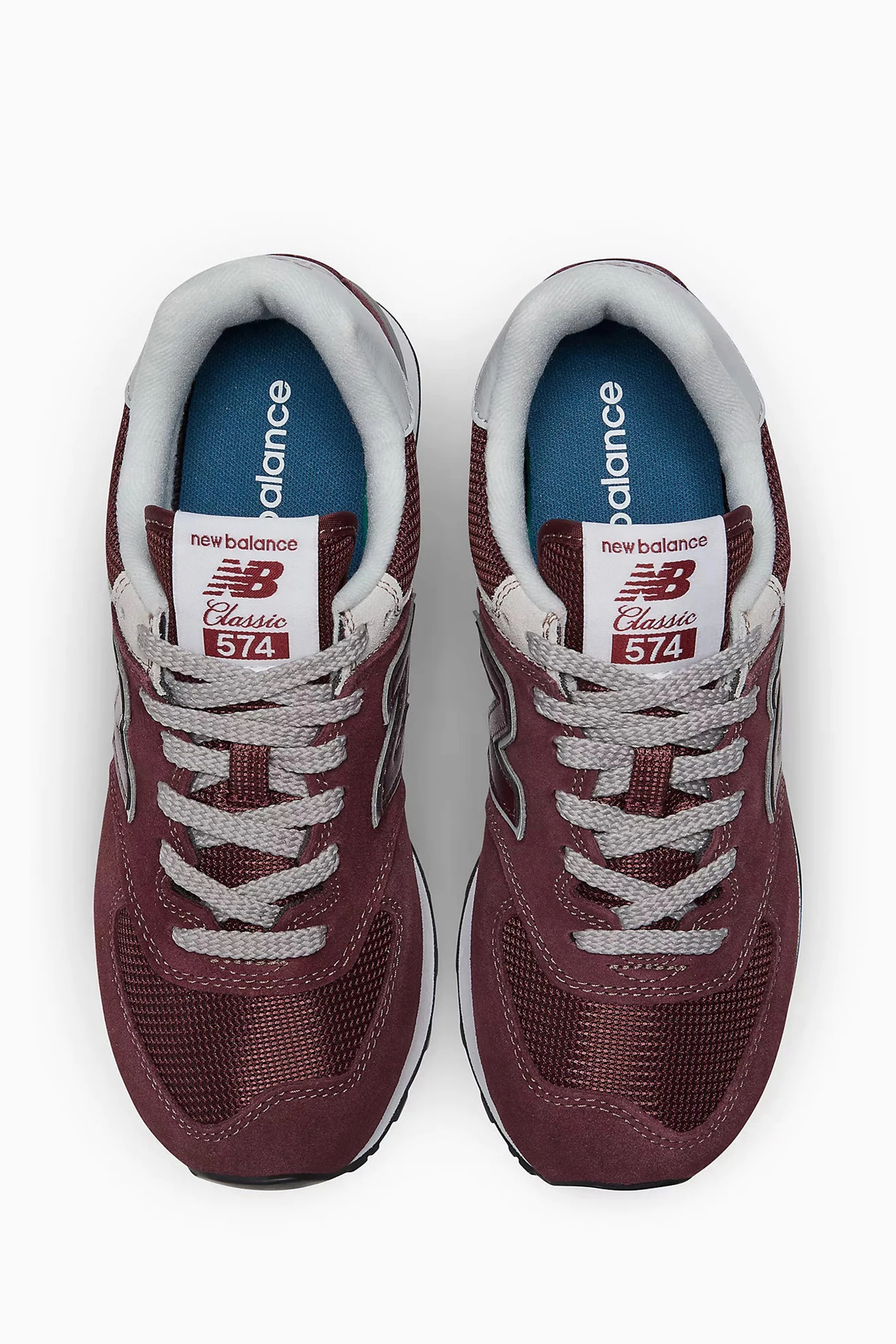 Buy New Balance Red 574 Low-top Sneakers in Suede Mesh for Women