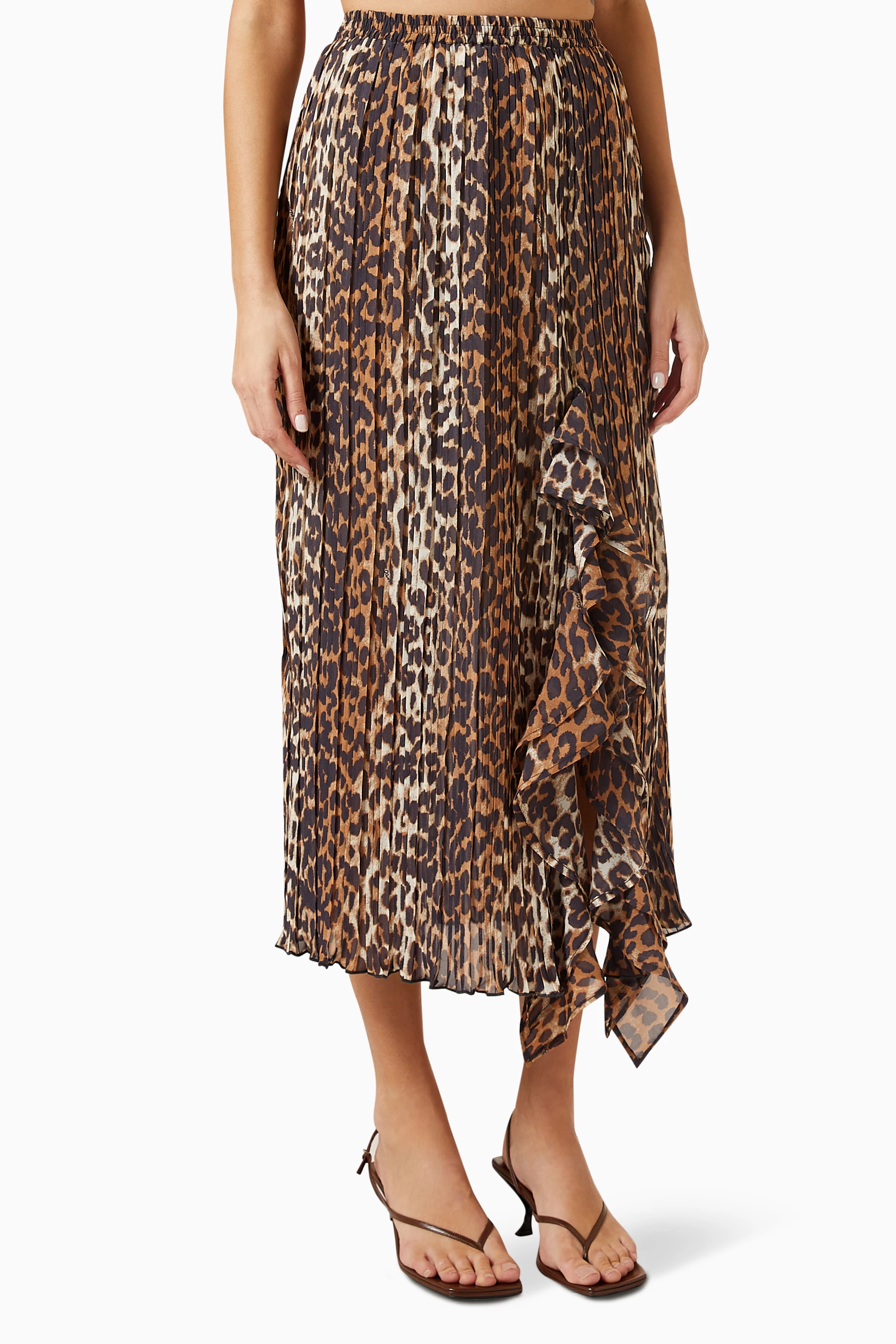 Leopard skirt ganni store