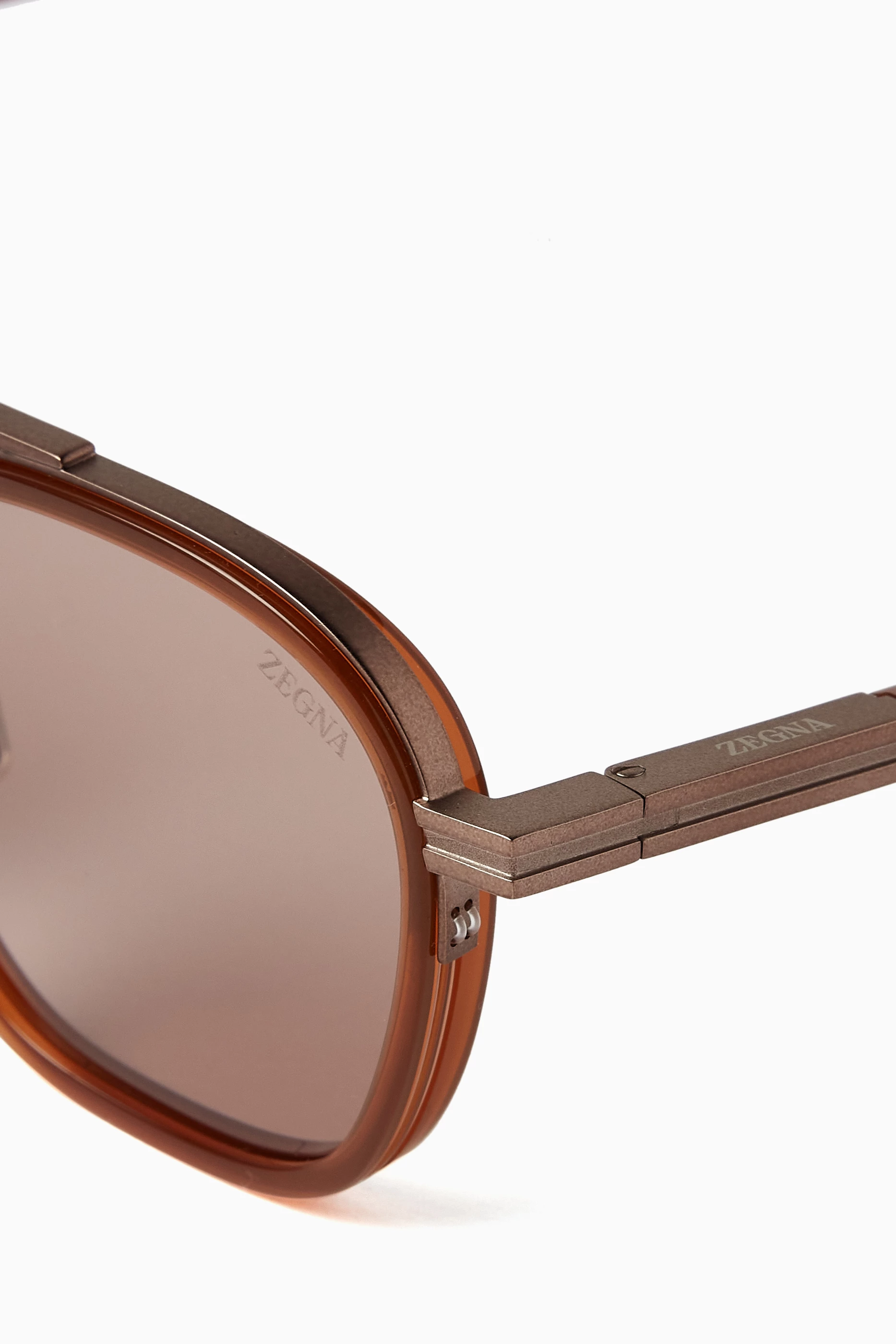 Pilot Sunglasses Zegna Aviator Sunglasses Buy Zegna Brown