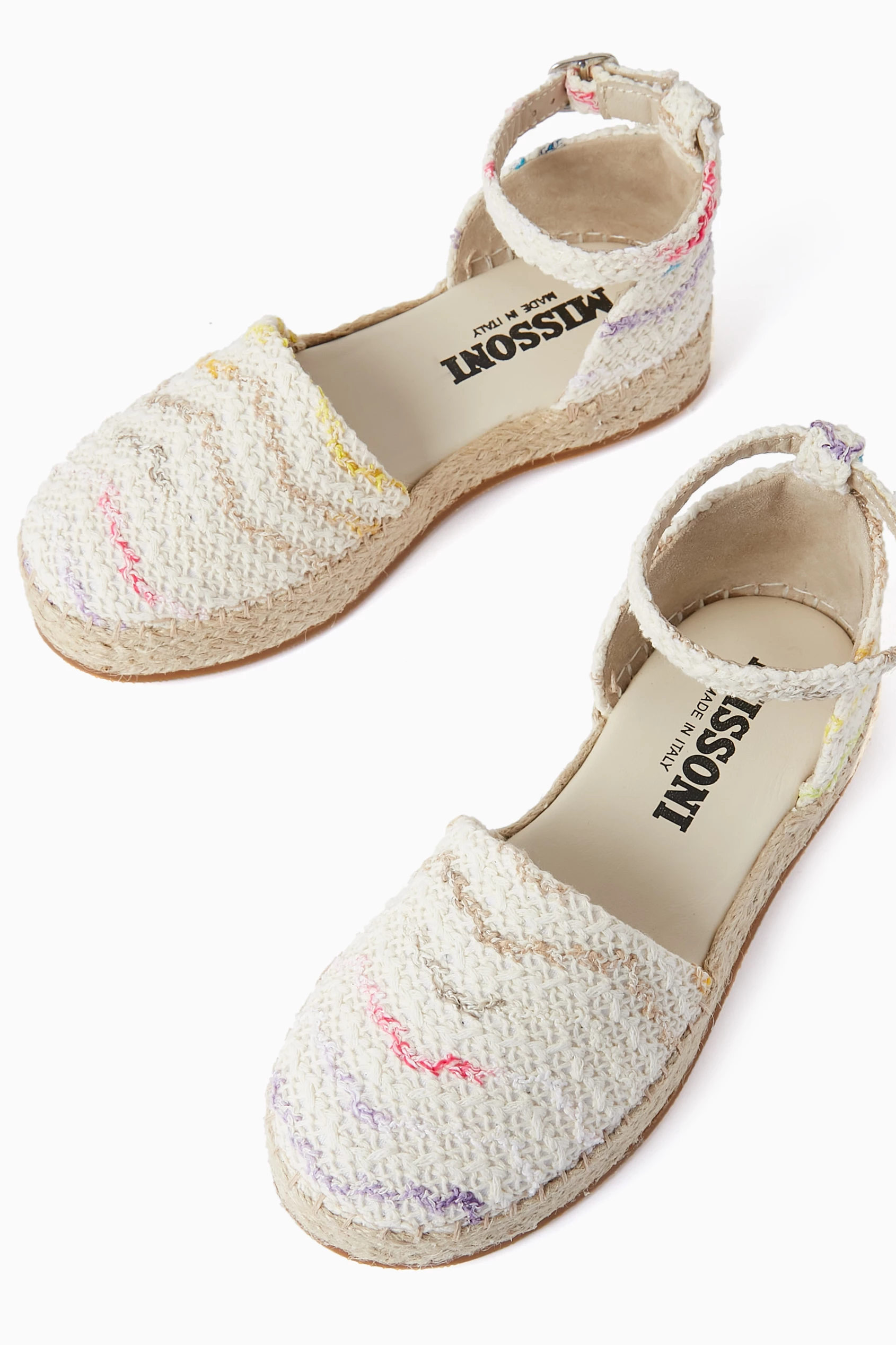 Buy Missoni Neutral Espadrilles in Crochet for Girls Online Ounass Kuwait