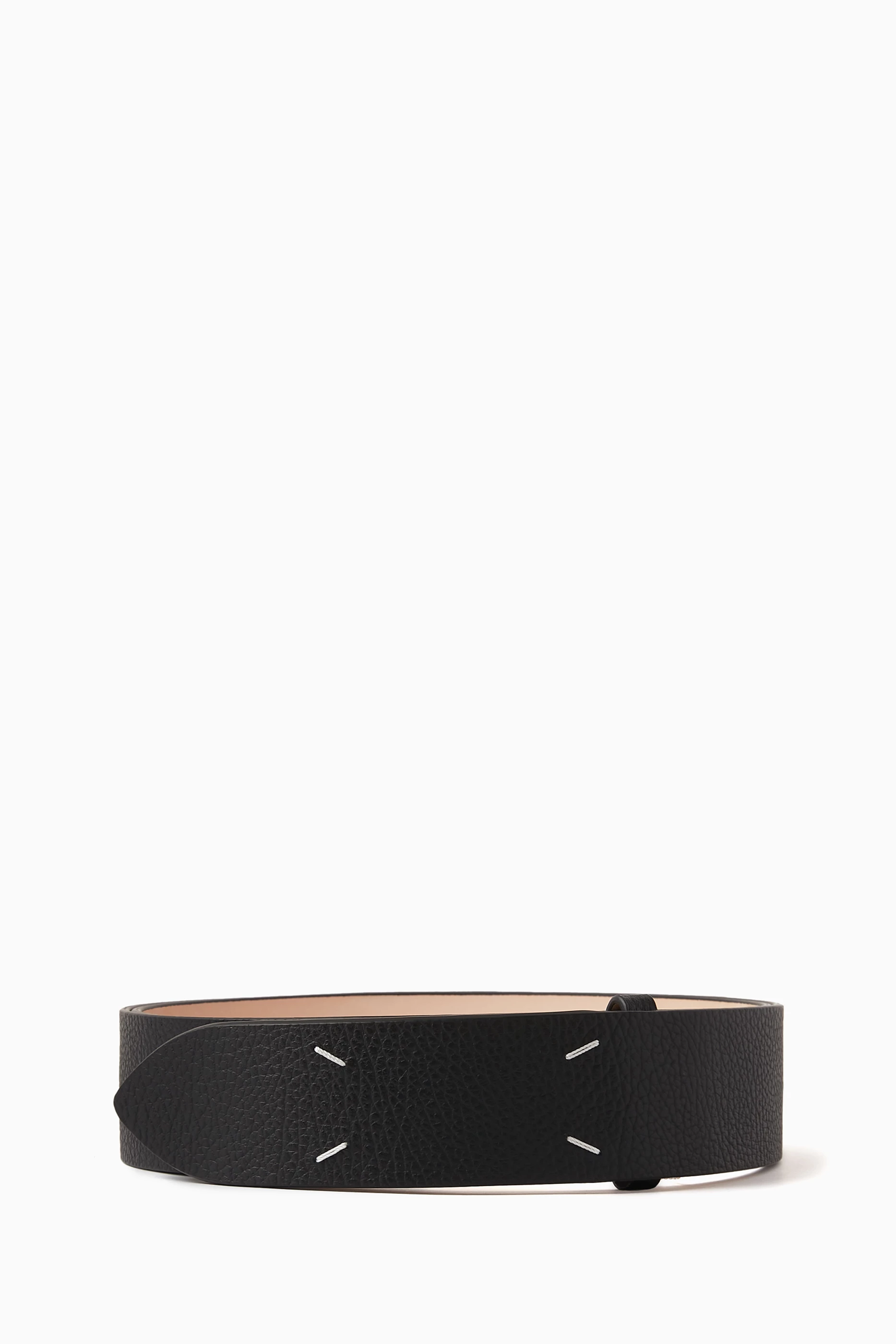 Buy Maison Margiela Black Belt in Leather for UNISEX Online