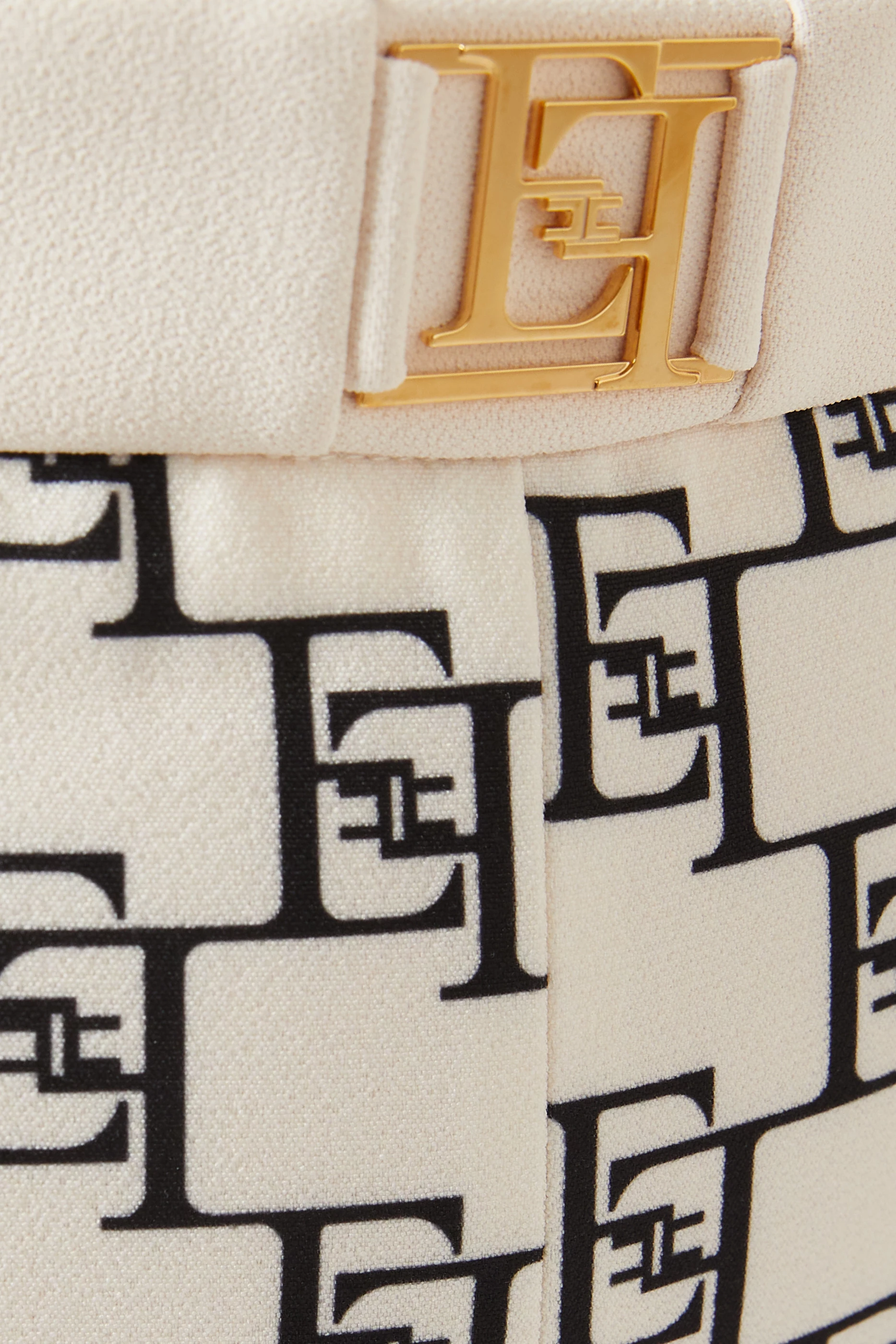 【25-26AW】ELISABETTA FRANCHI ロゴ コットンギャバジンパンツ Buy Elisabetta Franchi Neutral Logo-print Palazzo Pants in