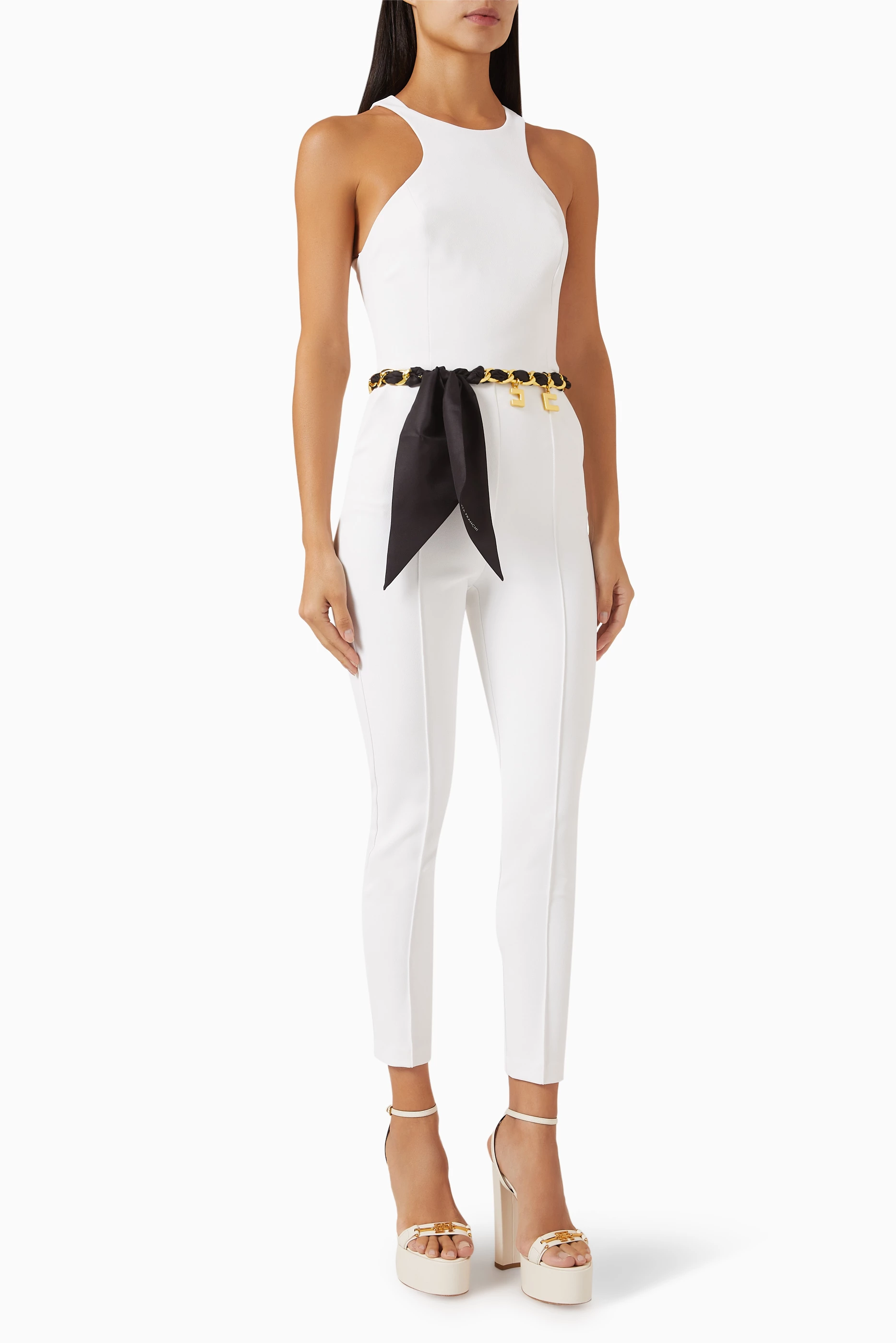品薄☆【ELISABETTA FRANCHI】テーラードジャケット ワンピース Elisabetta Franchi georgette shirt with ruffles for women