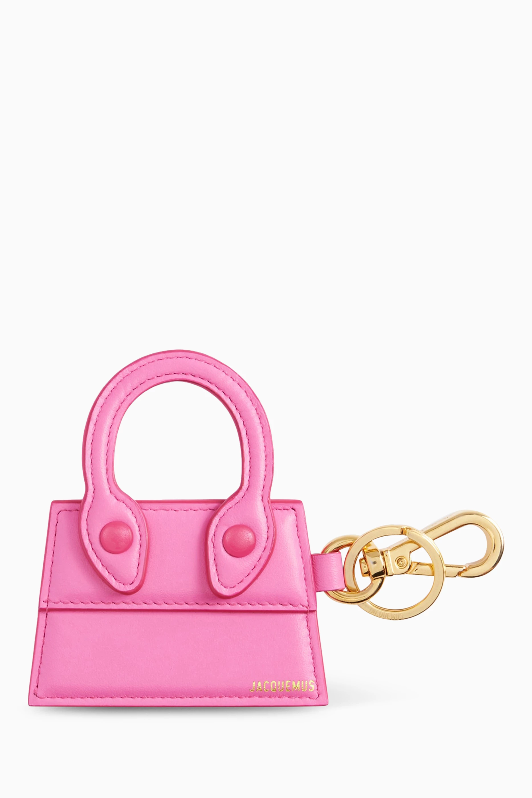jacquemusレザーキーホルダー11747391 Buy Jacquemus Pink Le Porte Cles Chiquito Charm Keyring in