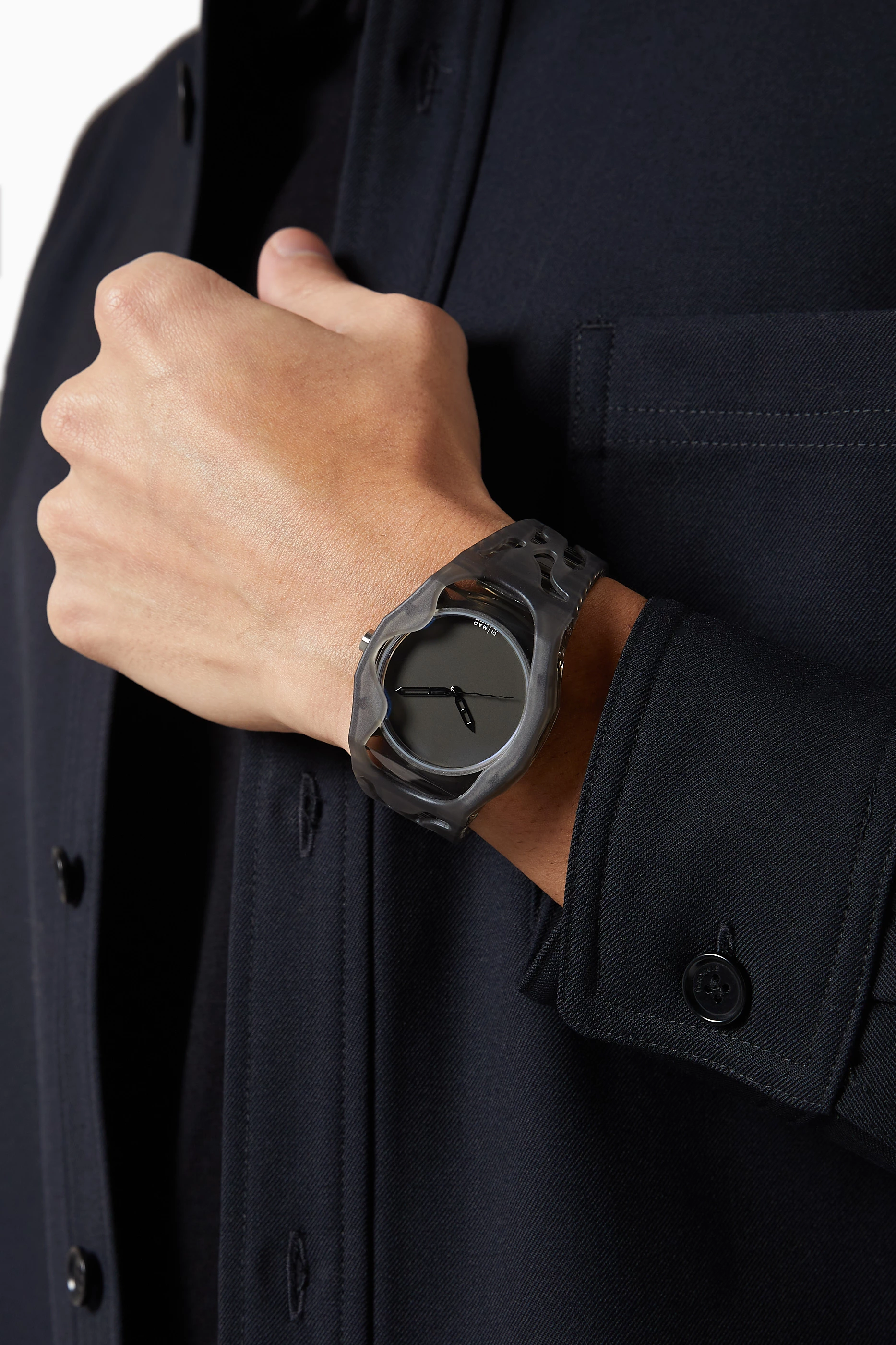 Buy D1 Milano Black x Mad Absence Watch, 40mm for Men Online