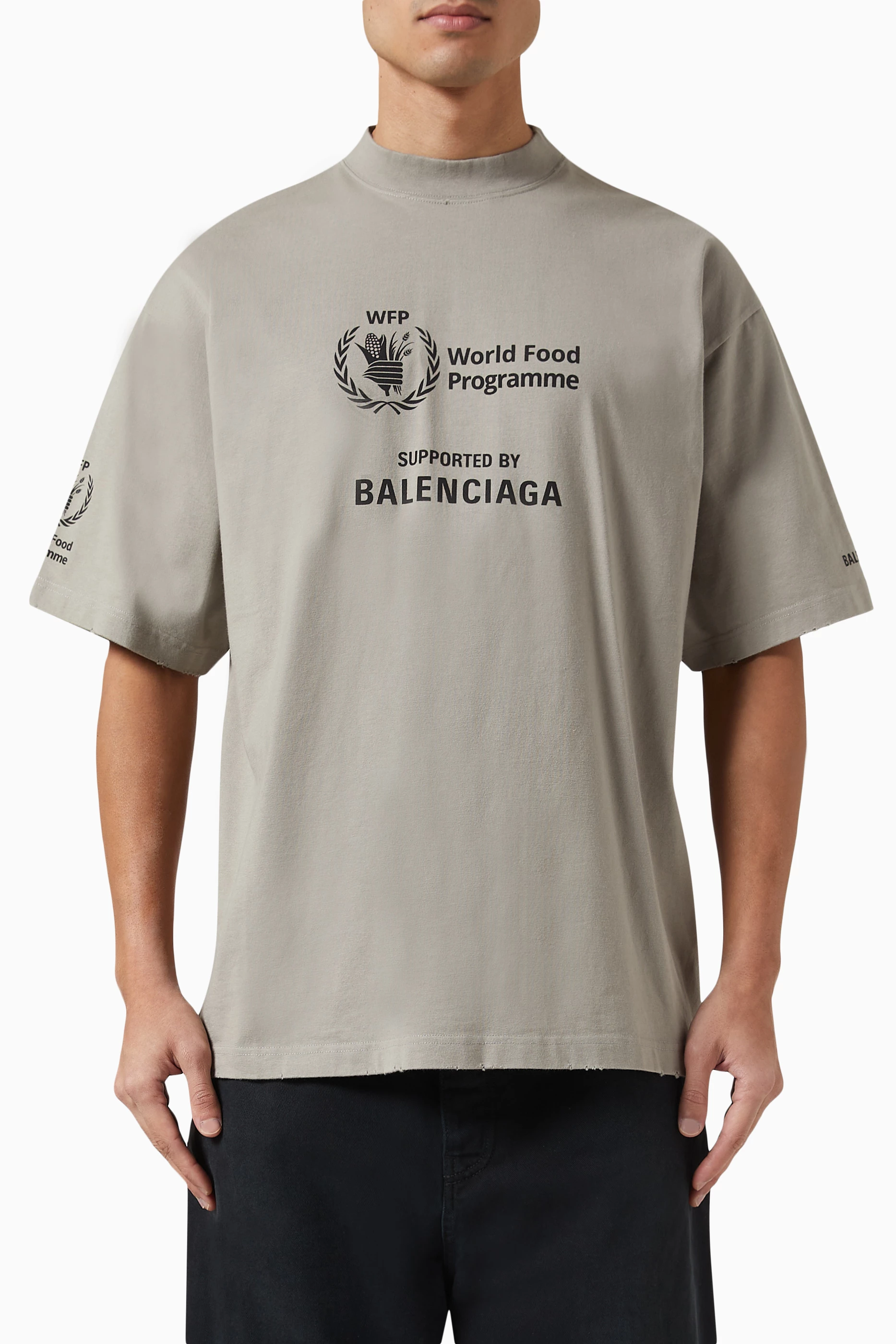 Buy Balenciaga Brown World Food Programme Printed Medium Fit T