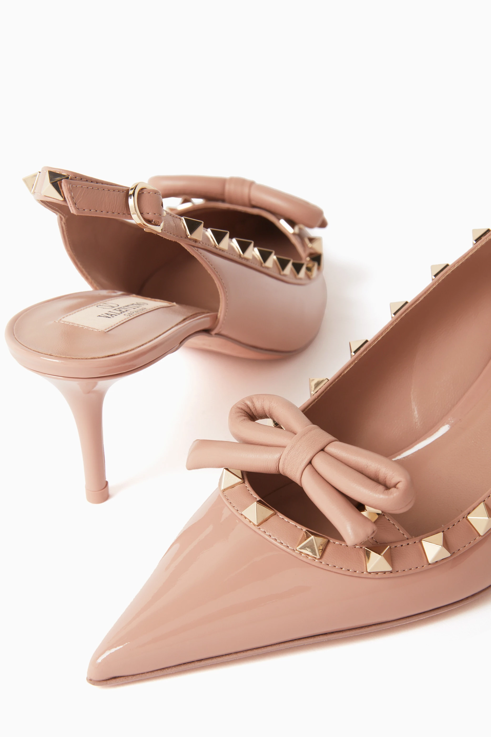 Pointed Toe Valentino Rockstud 50 Leather Slingback Pump Buy
