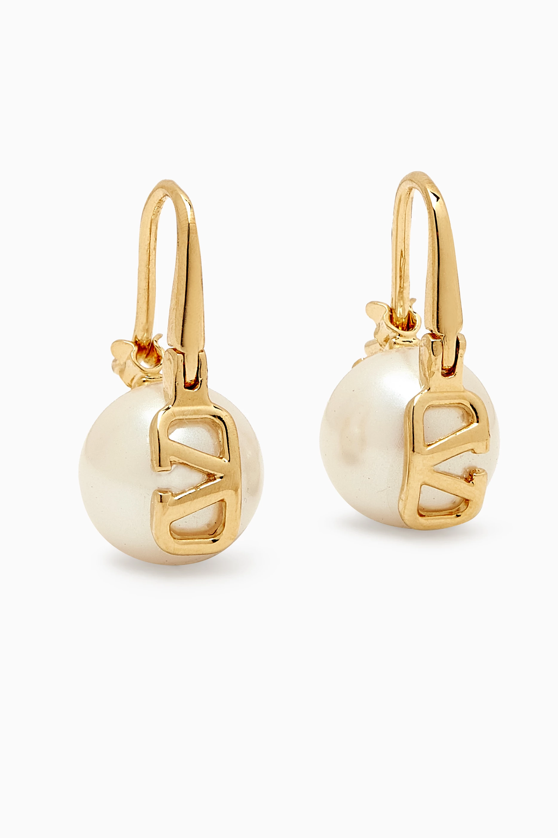 Buy Valentino Garavani Gold VLogo Signature Pearl Stud
