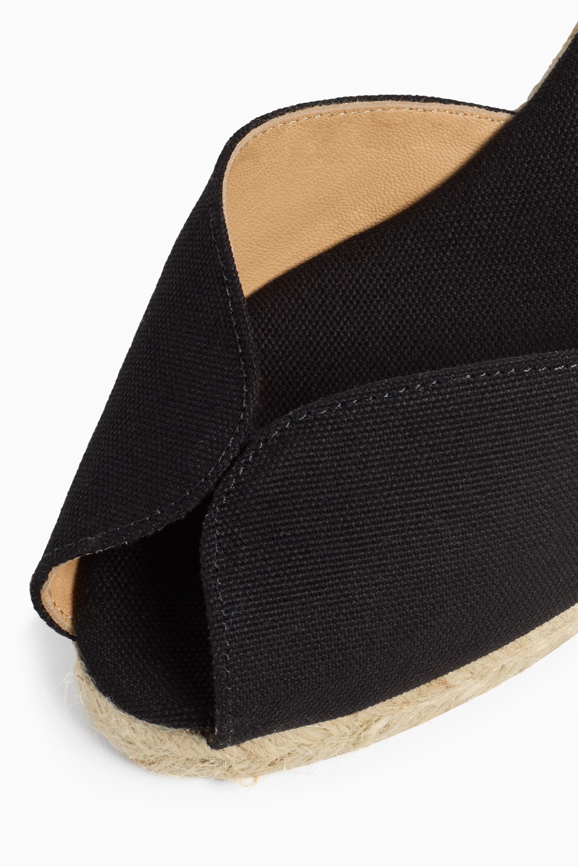 Buy Castañer Black Bilina 60 Espadrille Wedges in Canvas for Women