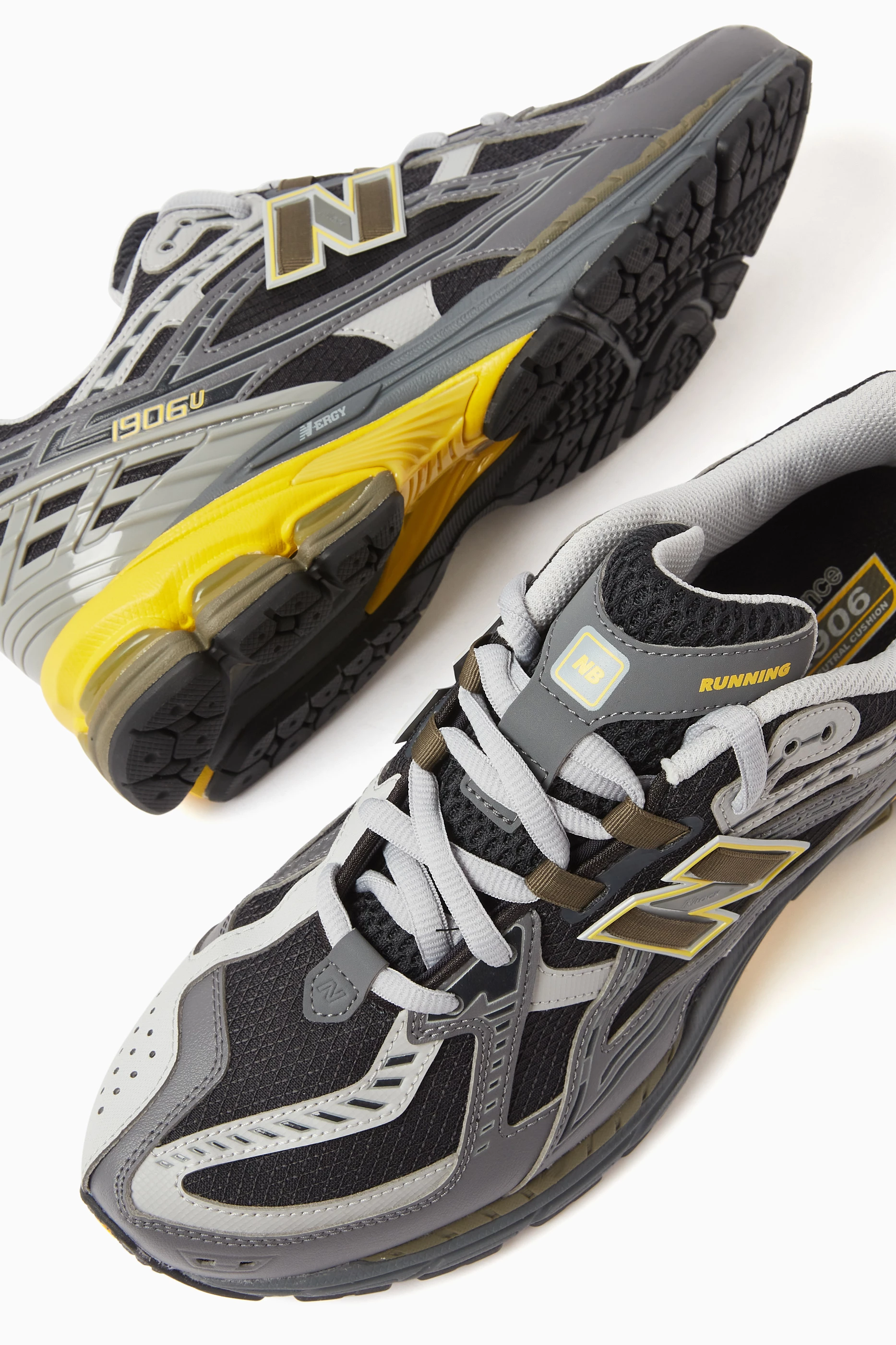 Buy New Balance Grey 1906 Low top Sneakers in Suede Mesh for Men Online Ounass Kuwait