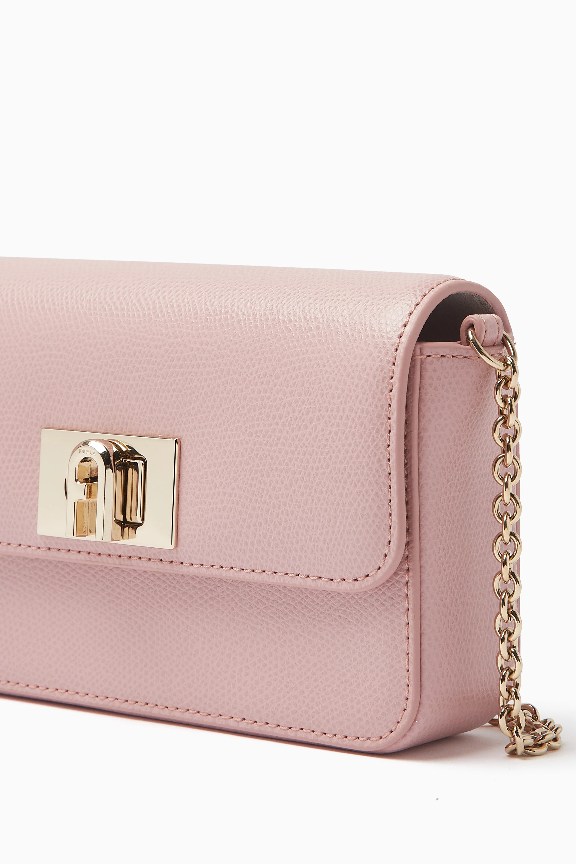 Furla Bags Pink Mini 1927 Crossbody Bag In Leather