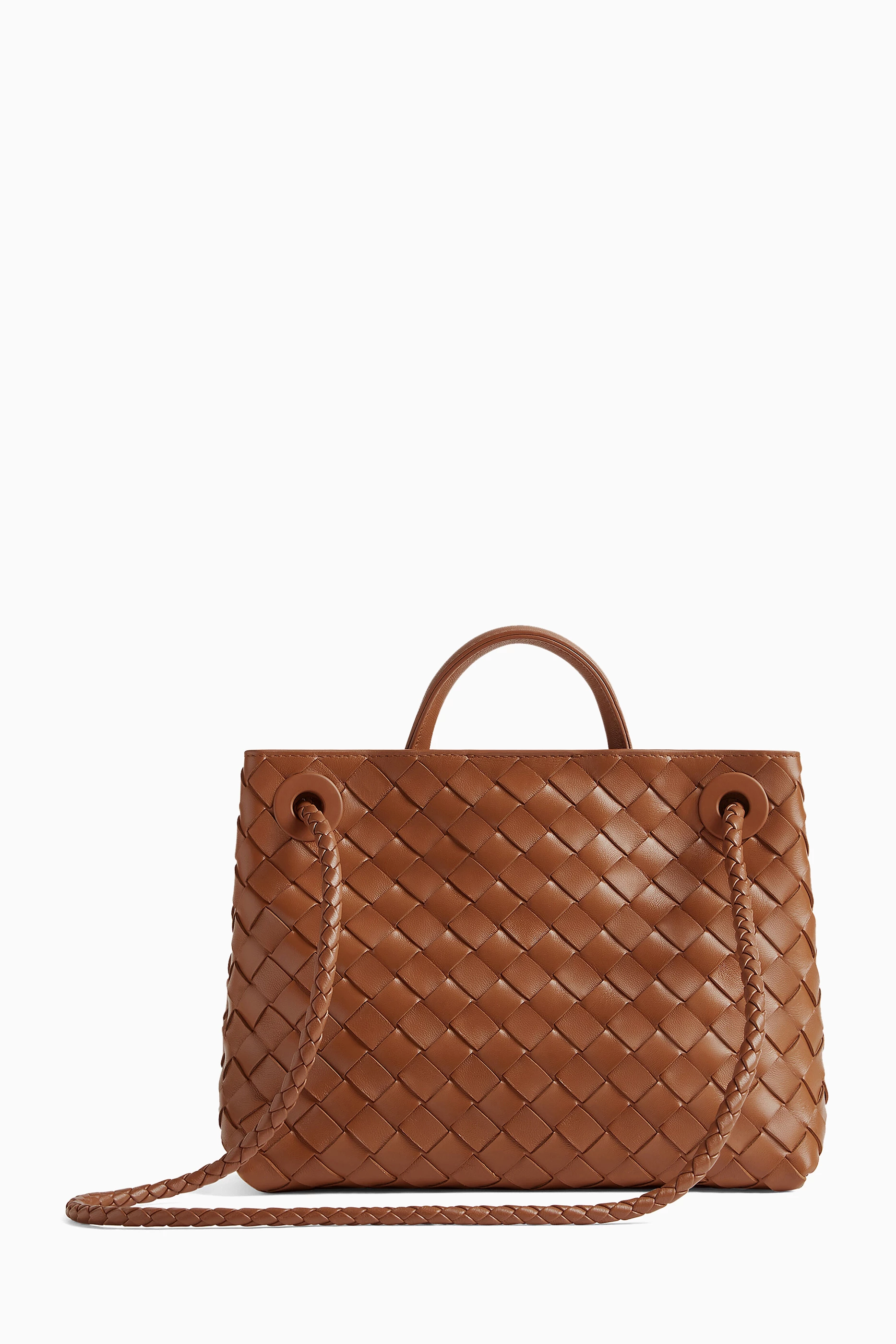 Buy Bottega Veneta Brown Small Andiamo Bag in Intrecciato