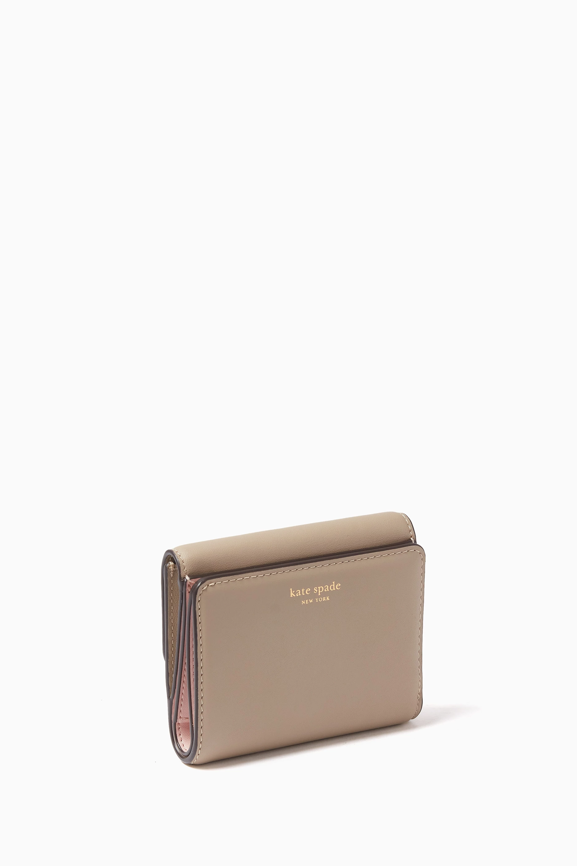 Buy Kate Spade New York Grey Dakota Bi fold Flap Wallet in Leather for Women Online Ounass Kuwait