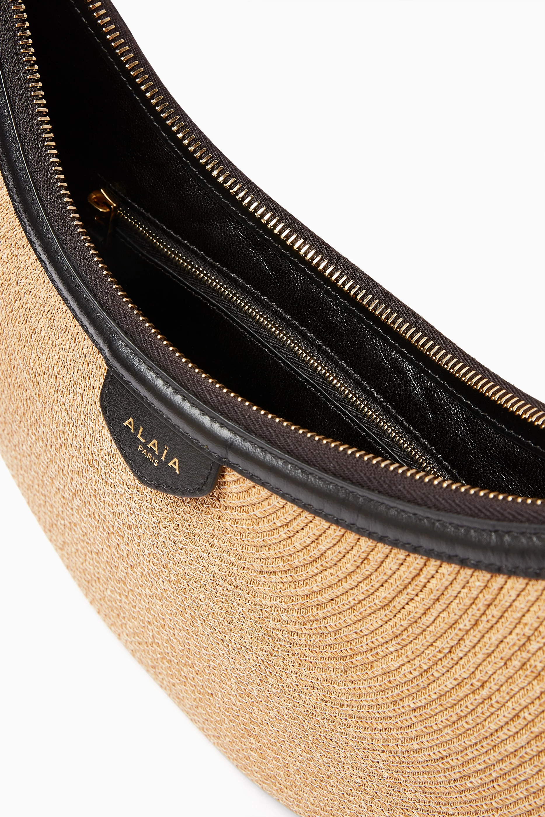 【夏のStyleに映える】ALAIA DEMI LUNE Paper Straw ショルダー Buy Alaïa Neutral Small One Piece Demi Lune Bag in Paper