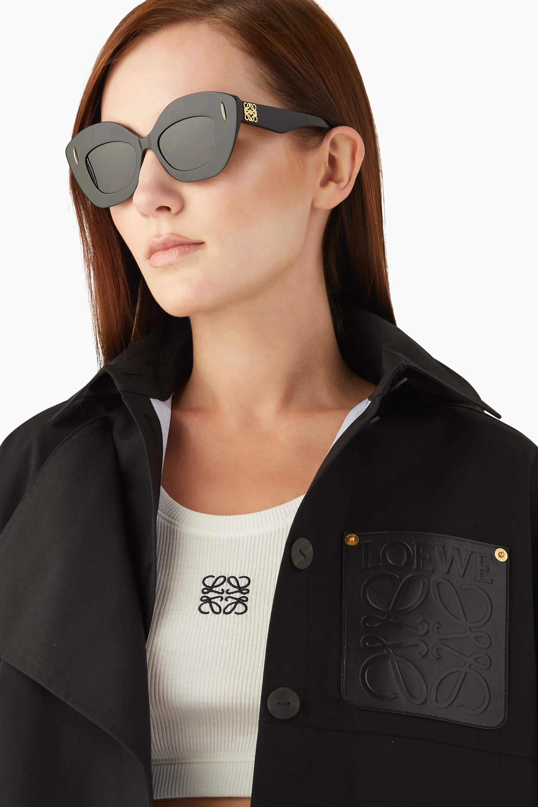 Loewe retro screen sunglasses- black Loewe Vintage Screen Sunglasses - Black - Women|LW40174I5101B main image 3