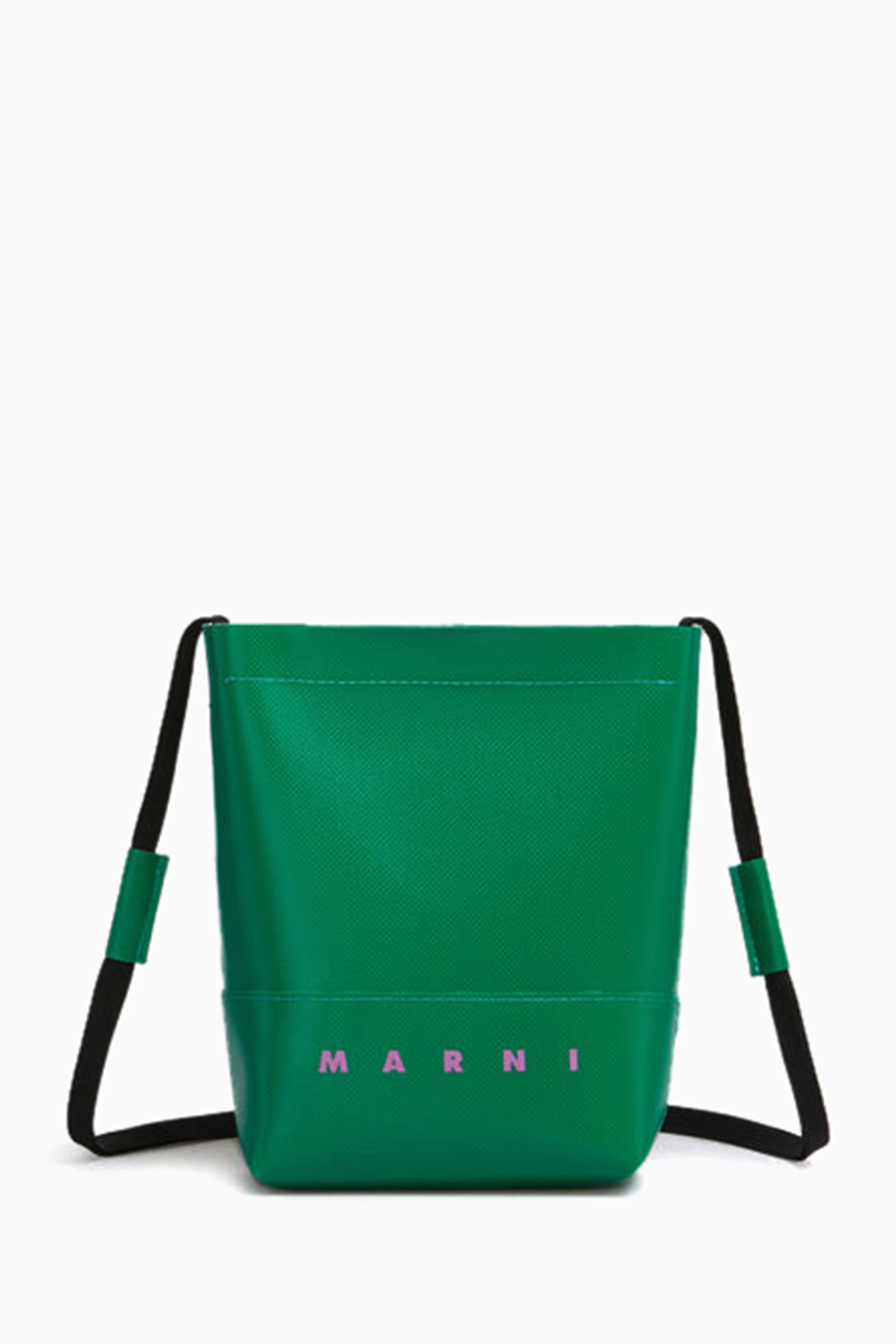 Buy Marni Green Logo Crossbody Bag in Coated Canvas for Women Online Ounass Kuwait